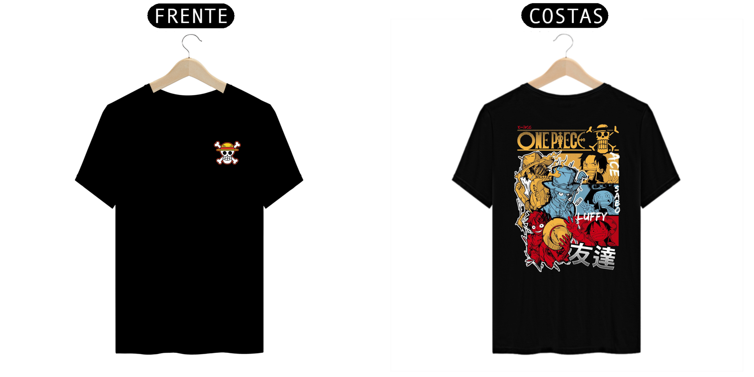 Nome do produto: Luffy Ace Sabo T-Shirt