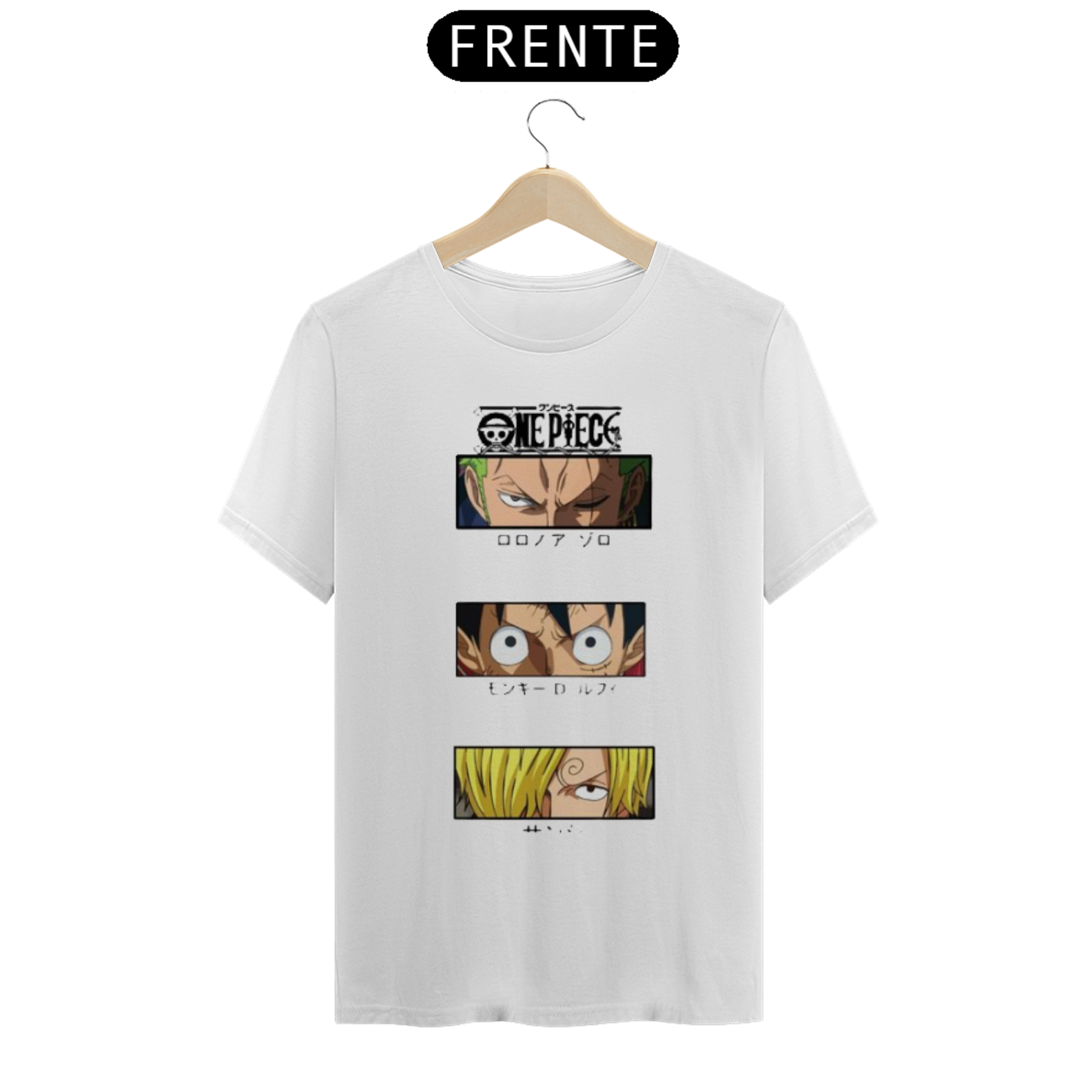 Camiseta Zoro, Luffy e Sanji - One Piece