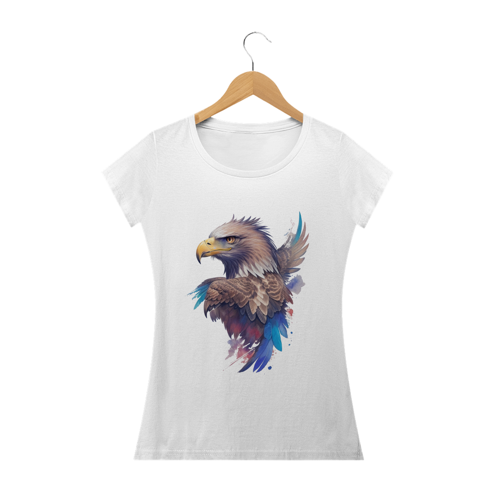Nome do produto: Camiseta Feminina Baby Look Águia 