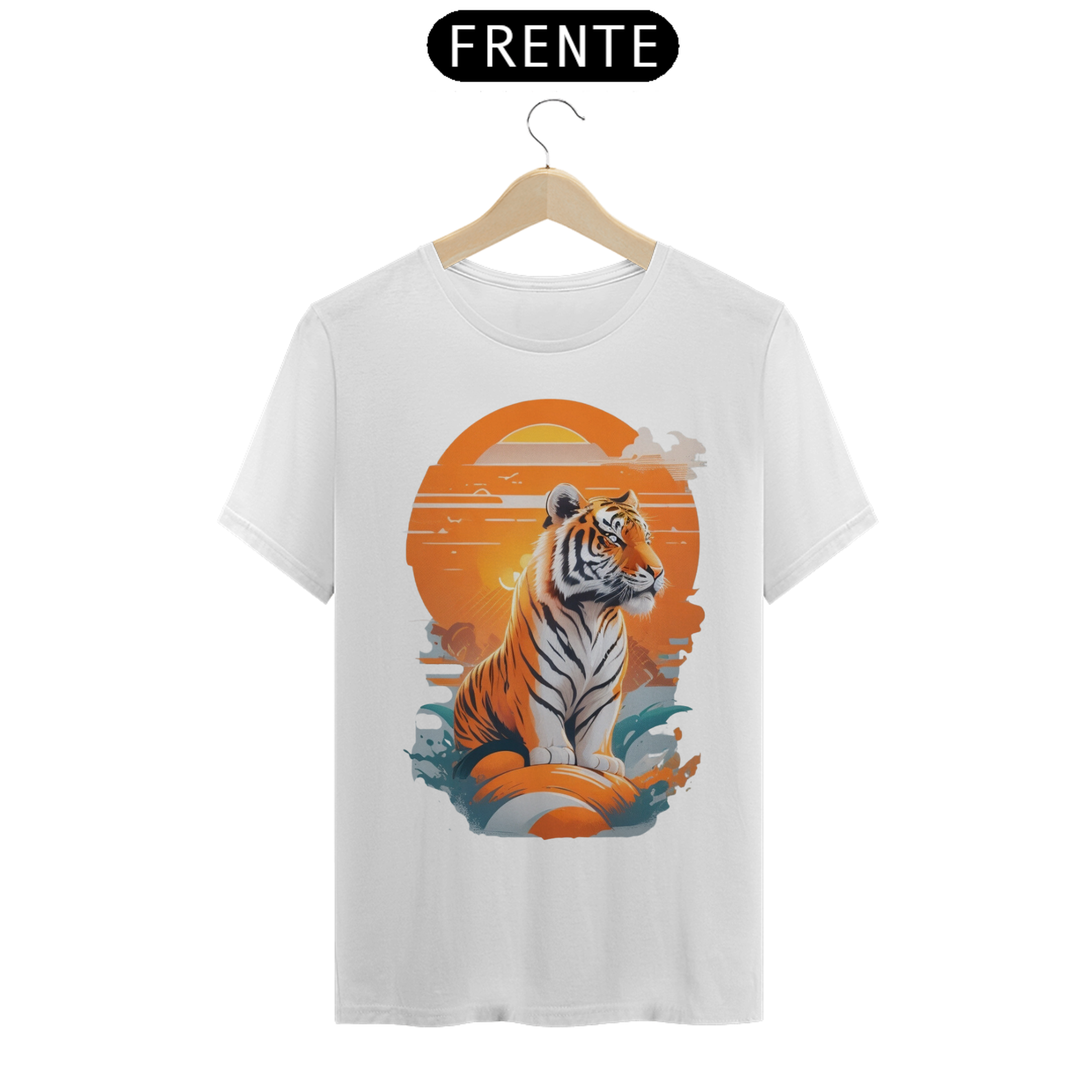 Camiseta Masculina Tigre Solar
