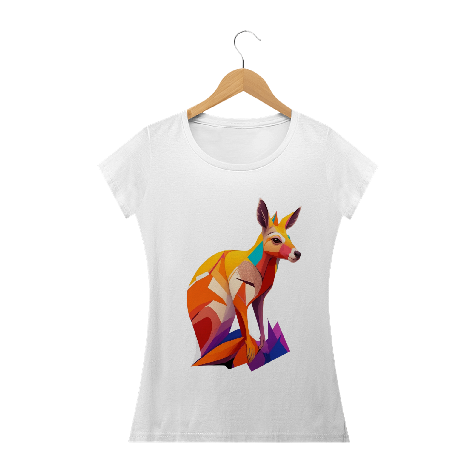 Camiseta Feminina Baby Look Canguru