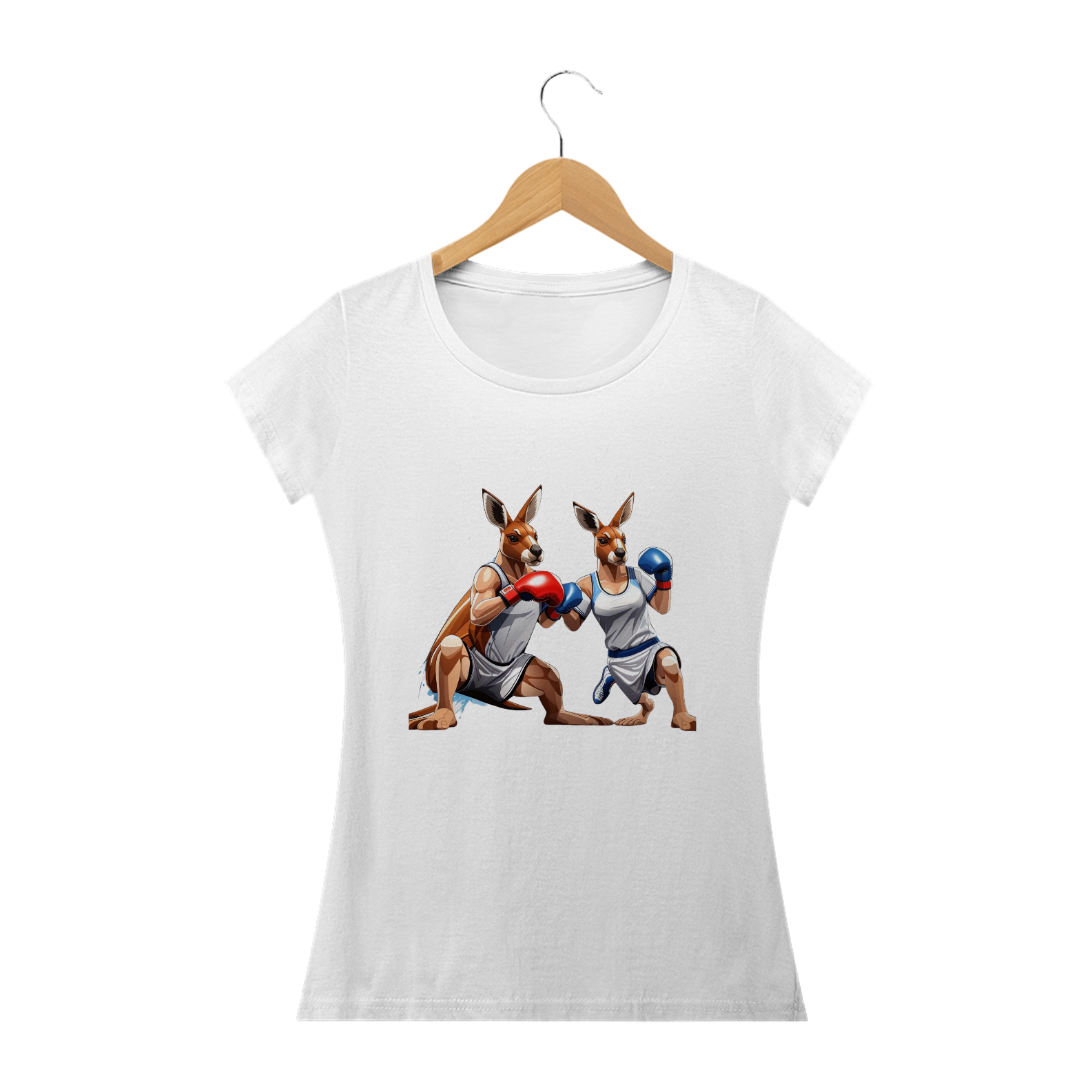 Camiseta Feminina Baby Look Canguru Boxer