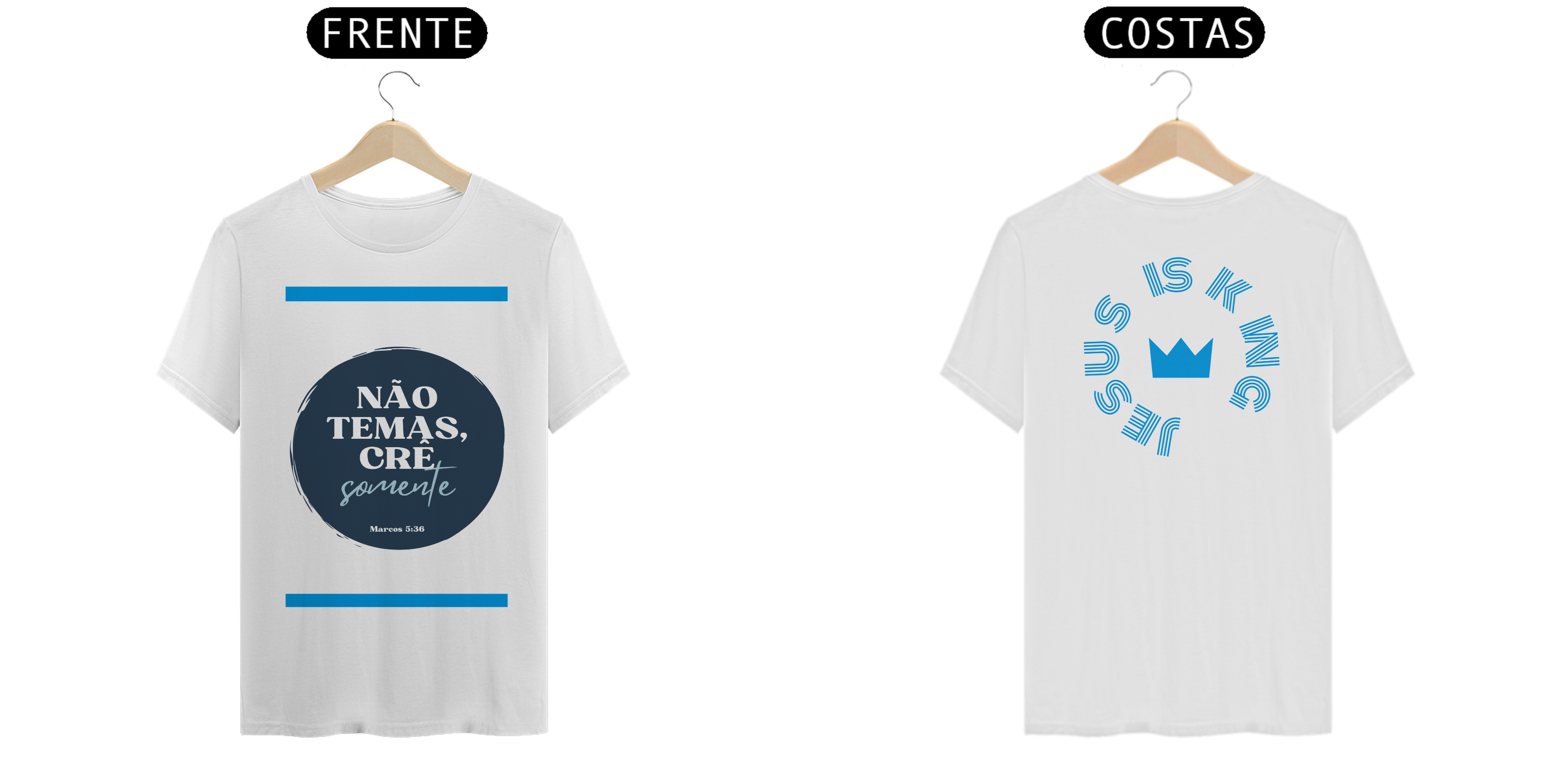 T-shirt basic com texto bíblico