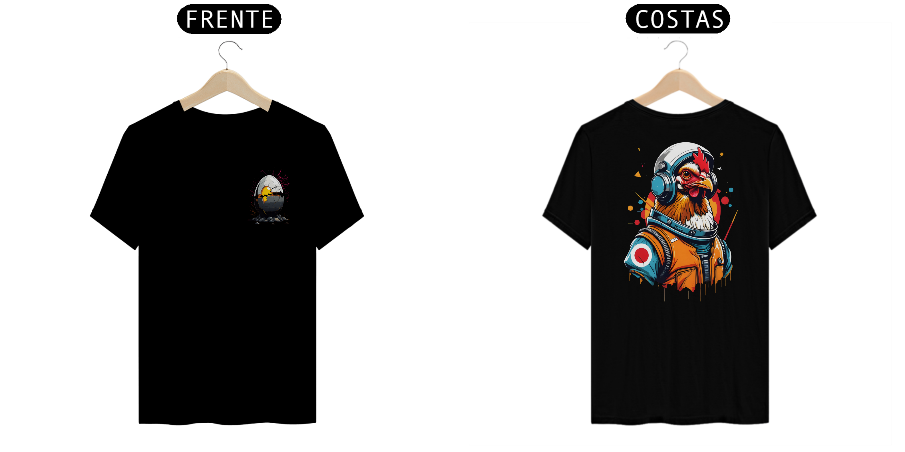 Camiseta - Galinha Espacial