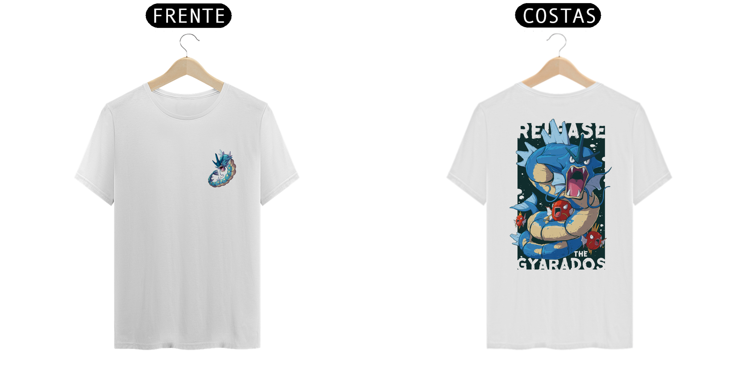 CAMISETA FRENTE E COSTAS GYARADOS 