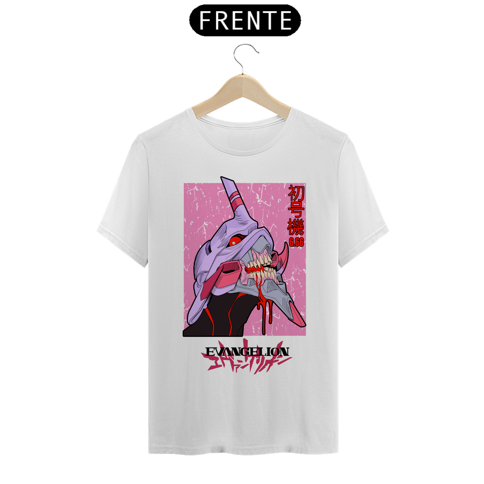 CAMISETA BRANCA EVANGELION