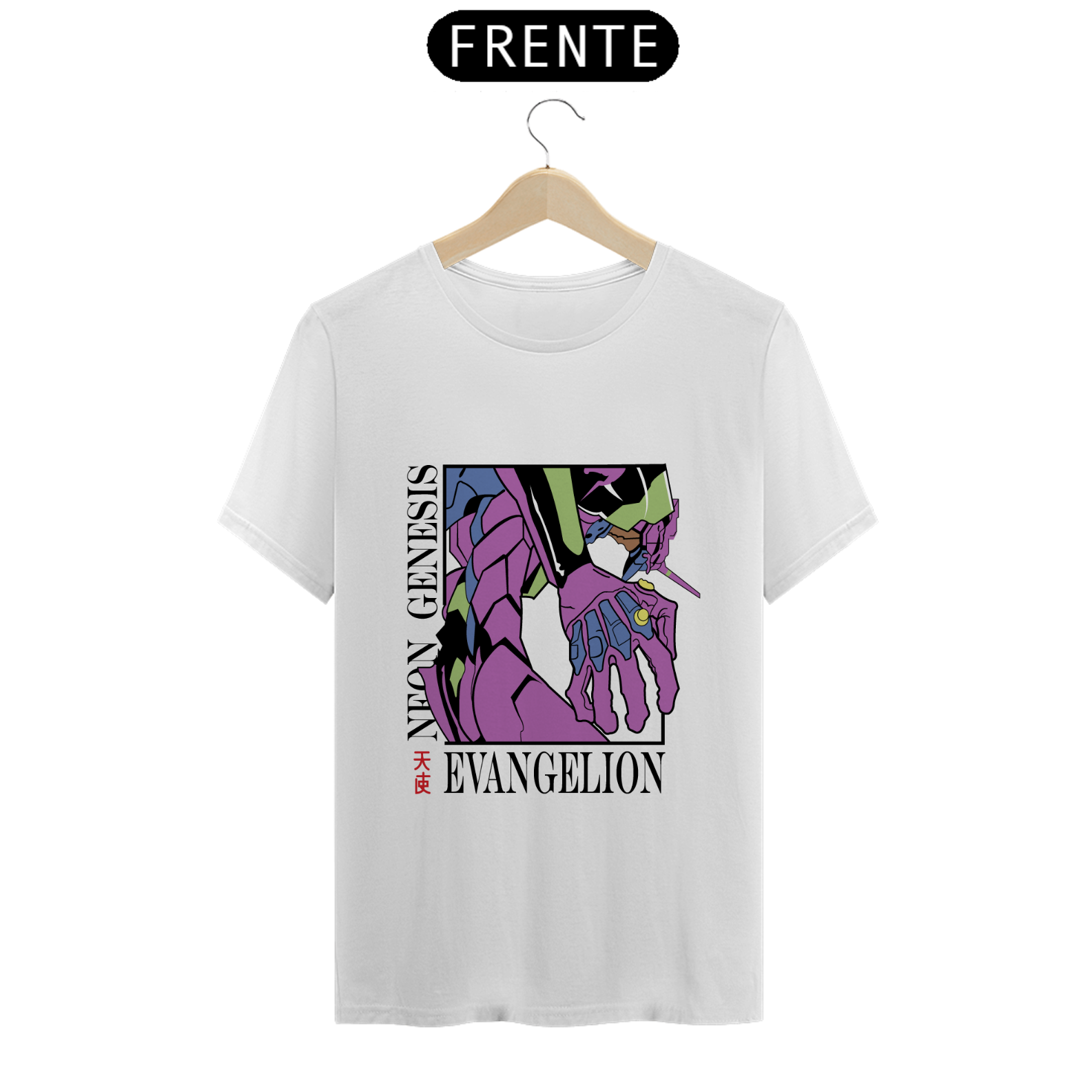 CAMISETA BRANCA EVANGELION