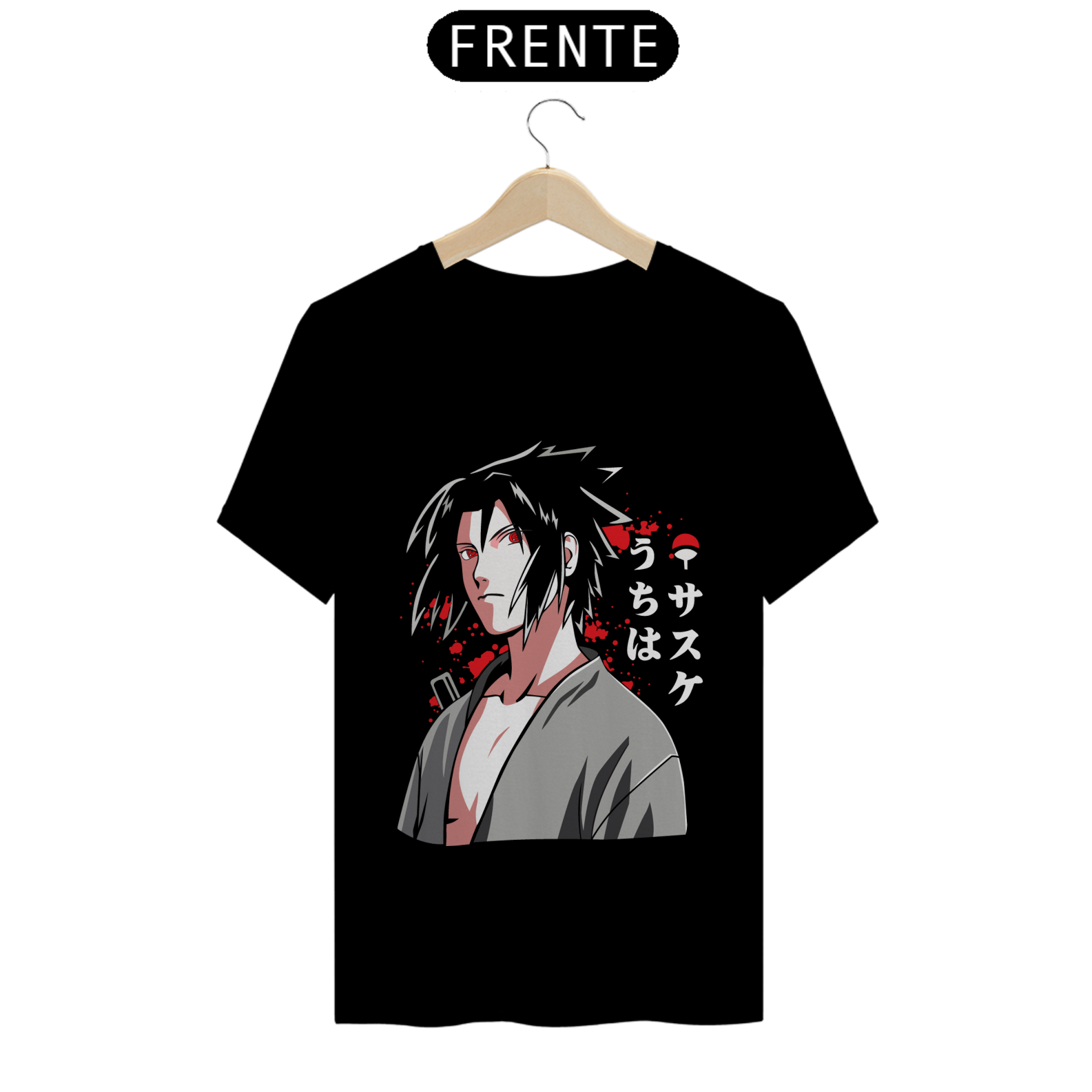 CAMISETA PRETA SASUKE UCHIHA