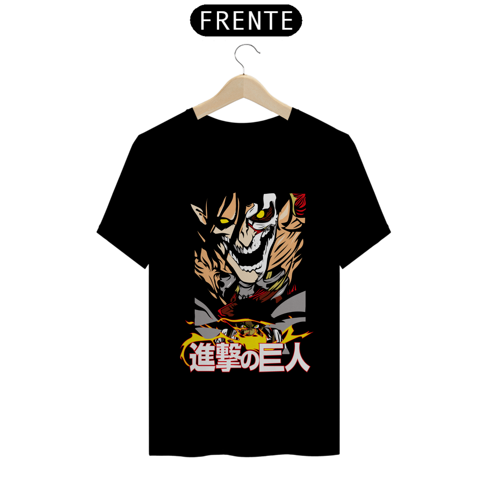 CAMISETA PRETA EREN YEAGER - 2