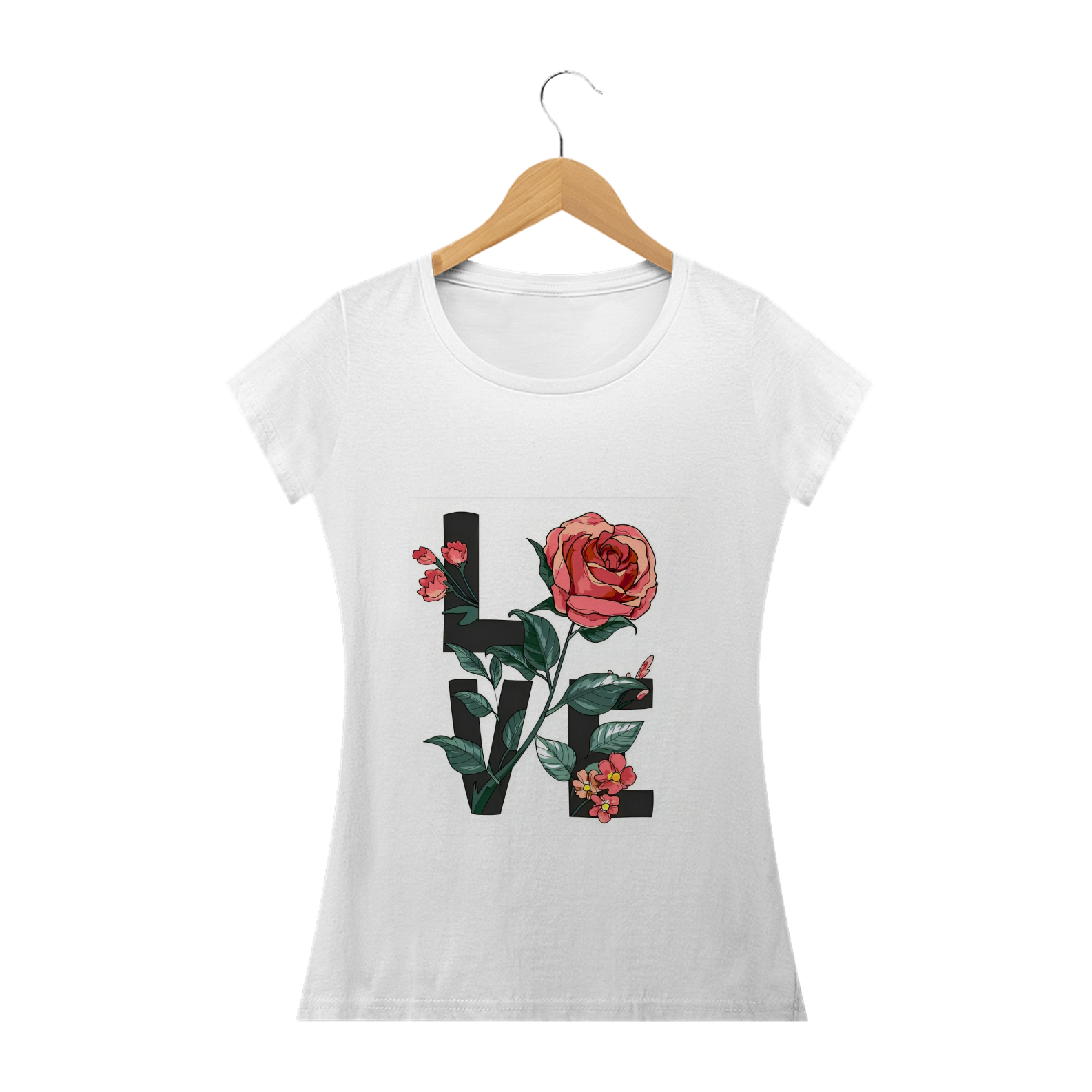 Camisa Feminina Baby long classic - Estampa Love
