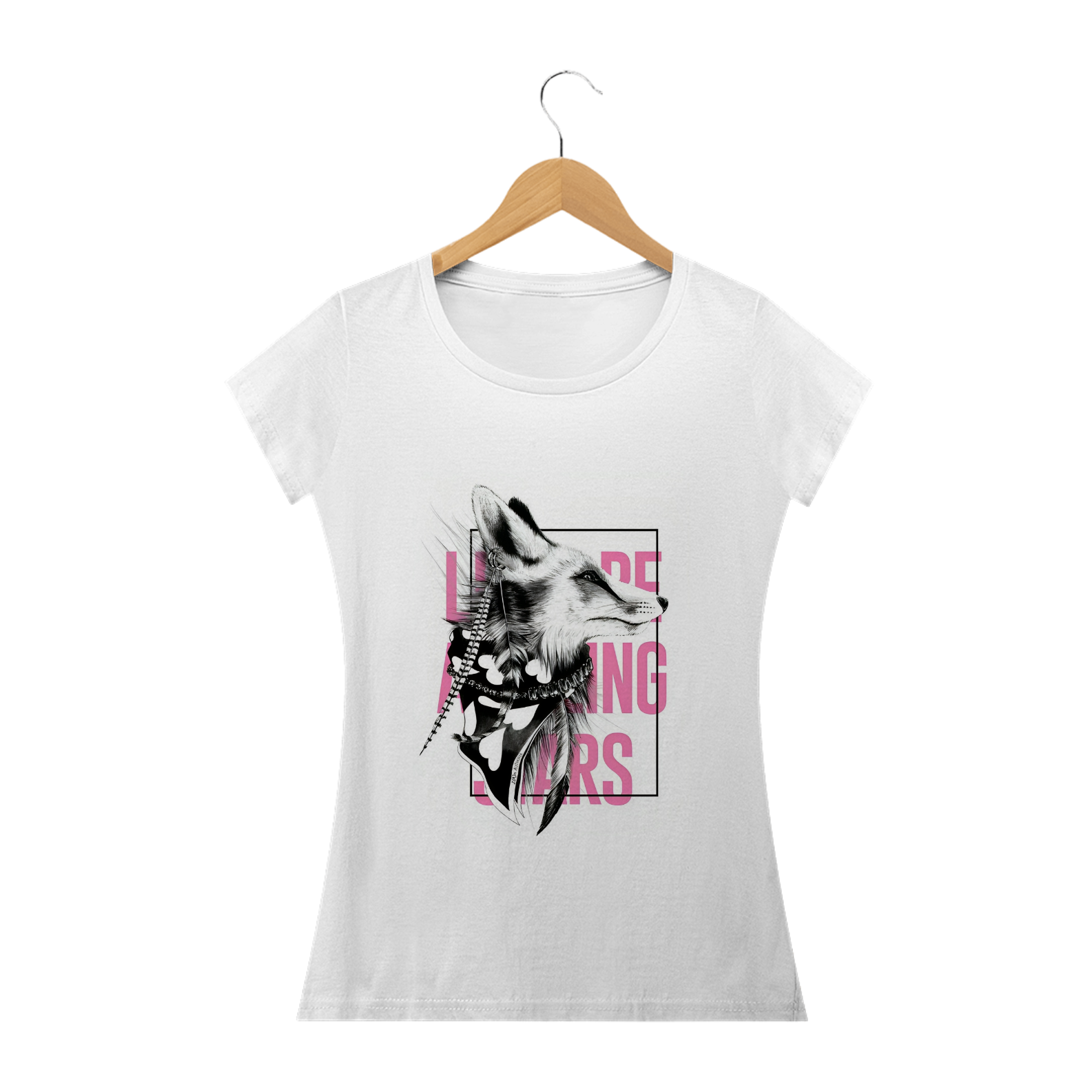 Camisa Feminina Baby long classic - Estampa Lobo