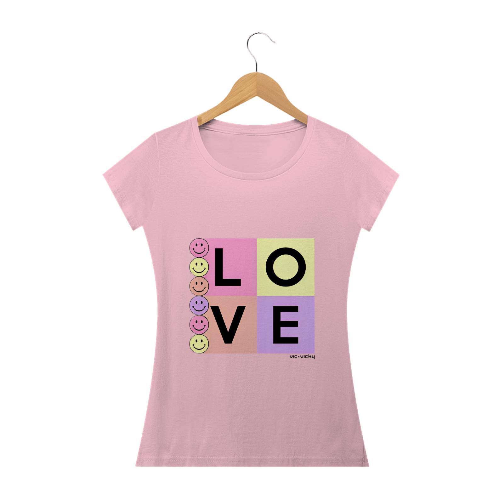 Camisa Feminina Baby long classic - Estampa Love