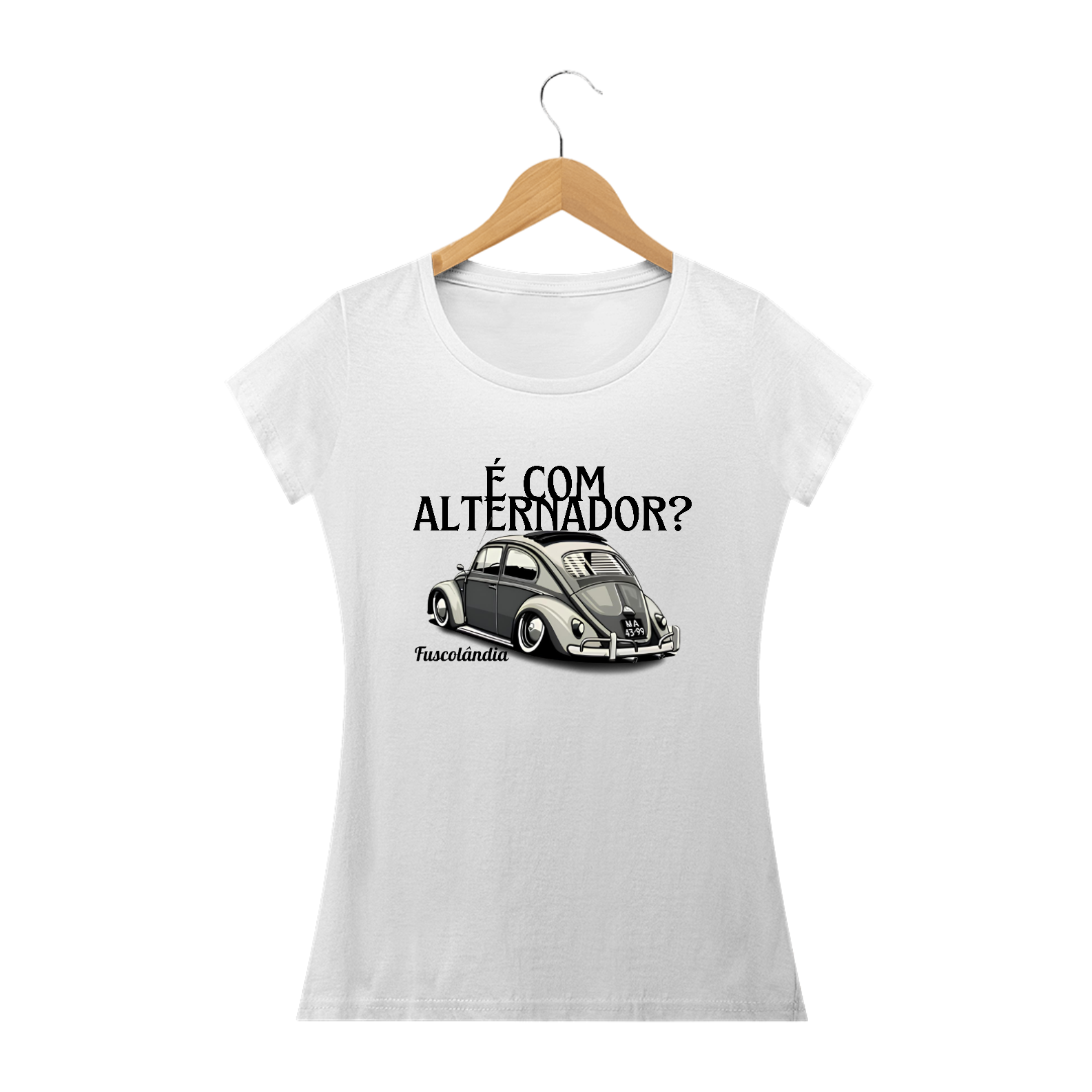 Camiseta Feminina Baby Long Prime - É Com Alternador? - Branca - est1