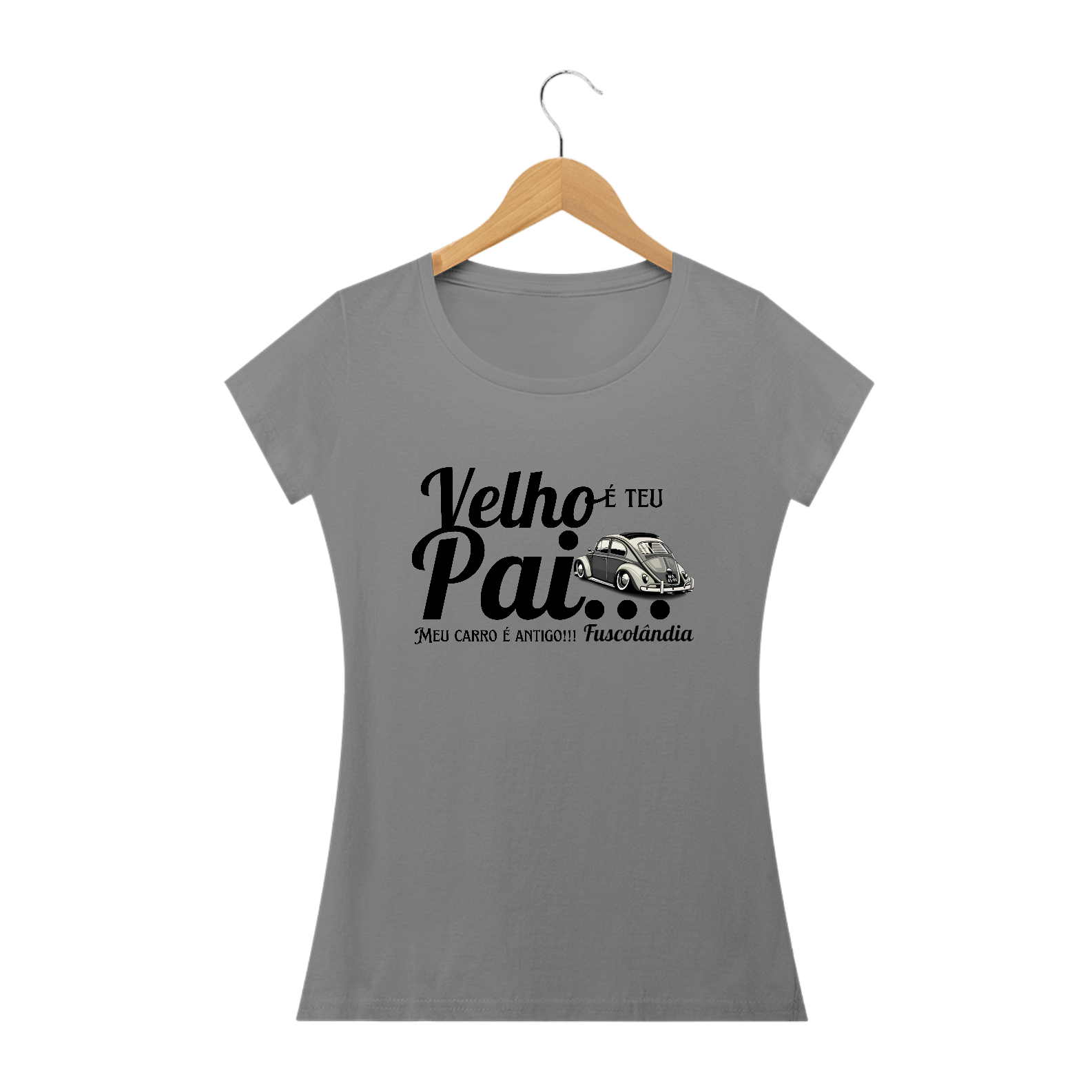 Camiseta Feminina Baby Long Quality - Meu Carro É Antigo