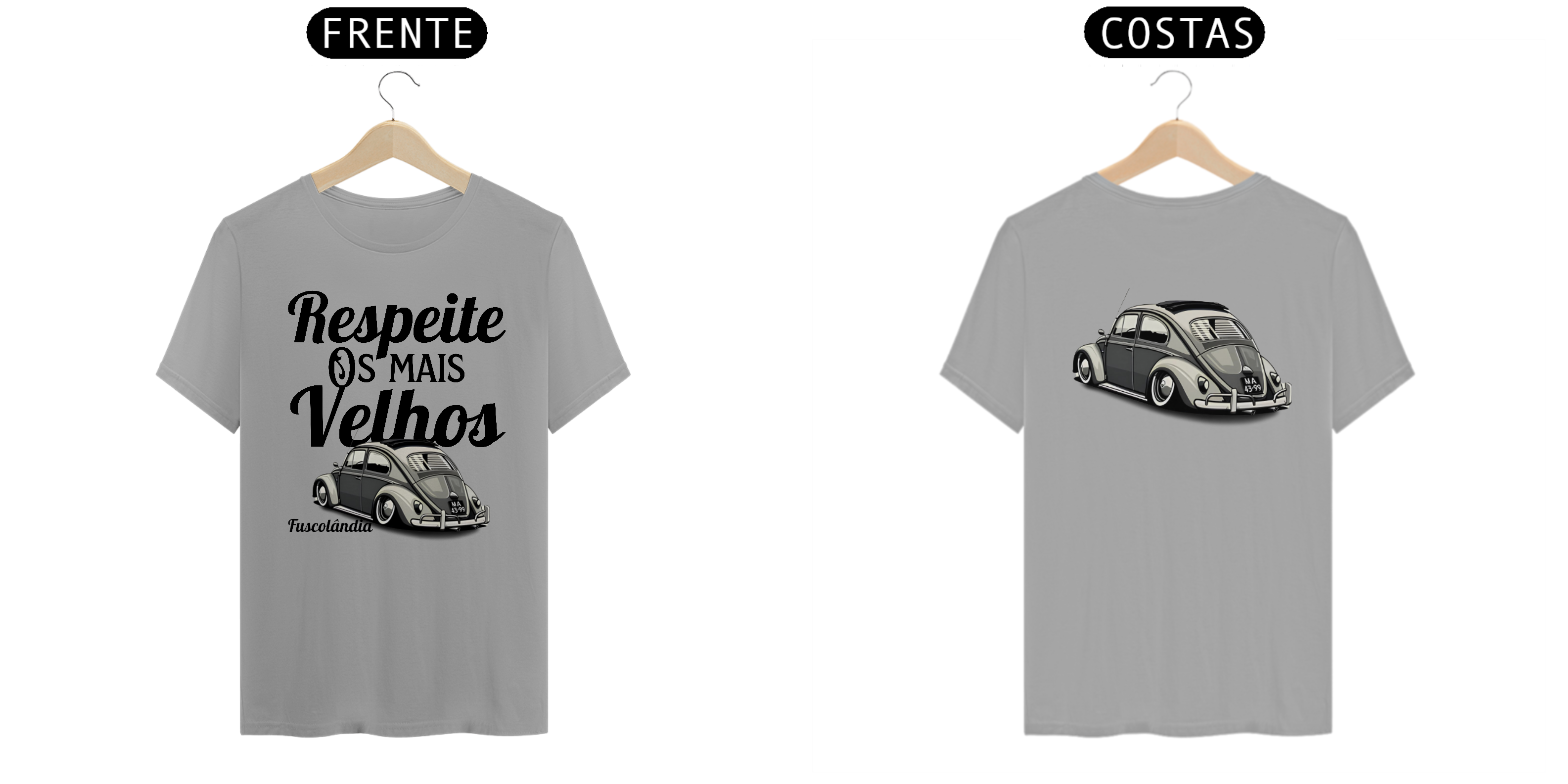 Camiseta Quality Masculina - Respeite Os Mais Velhos - Estampa Frente e Costas