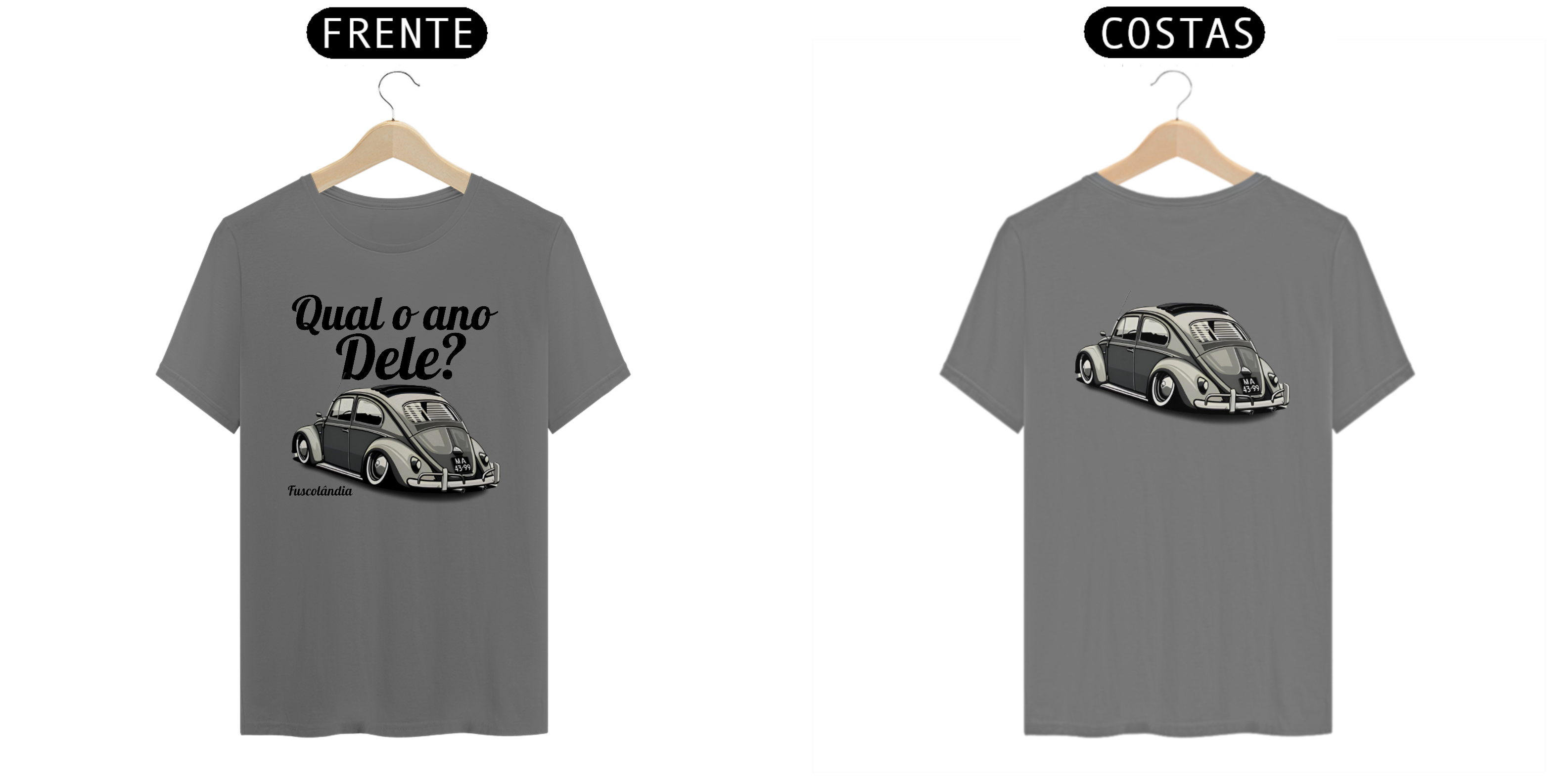 Camiseta Estonada - Qual o Ano Dele? - Estampa Frente E Costas