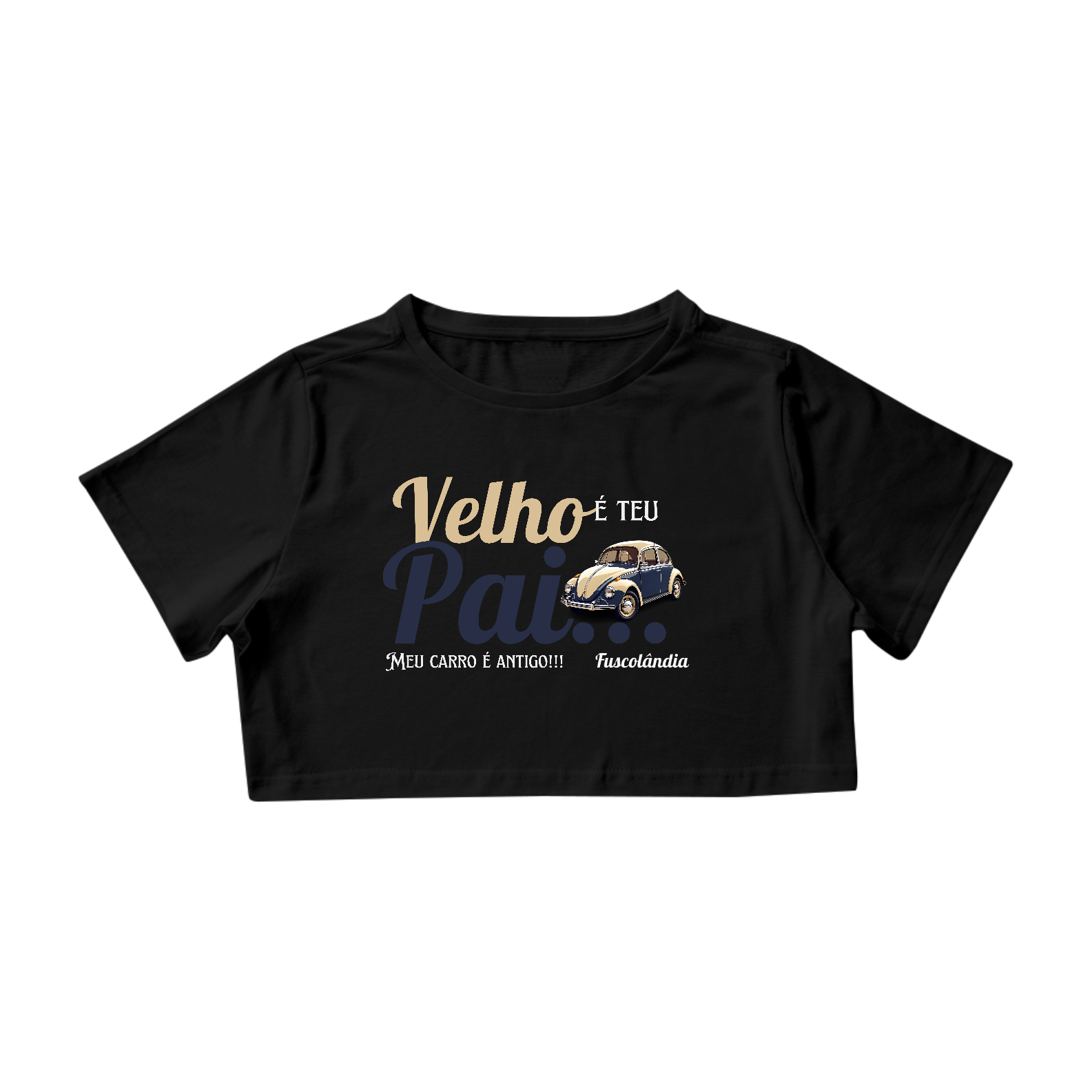 Cropped - Meu Carro É Antigo - Preto est3