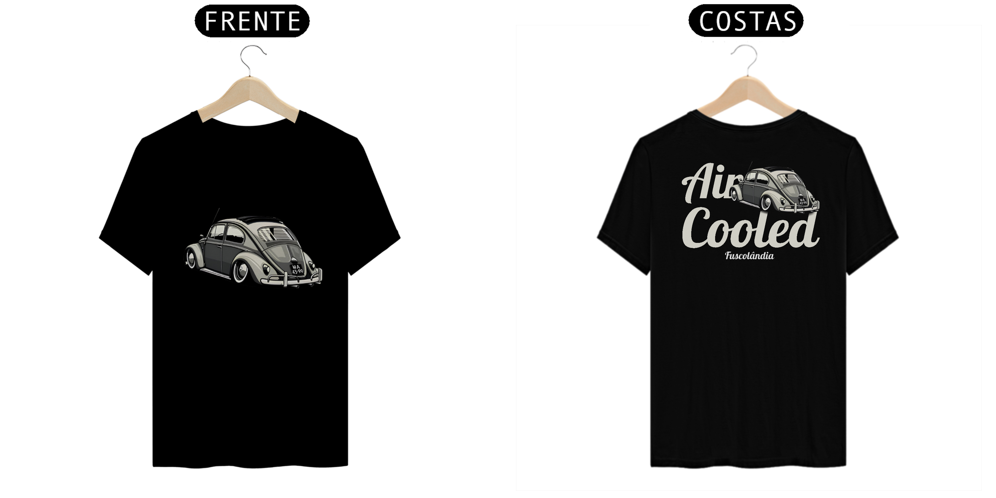 Nome do produto: Camiseta Quality Masculina - Air Cooled - Estampa Frente E Costas
