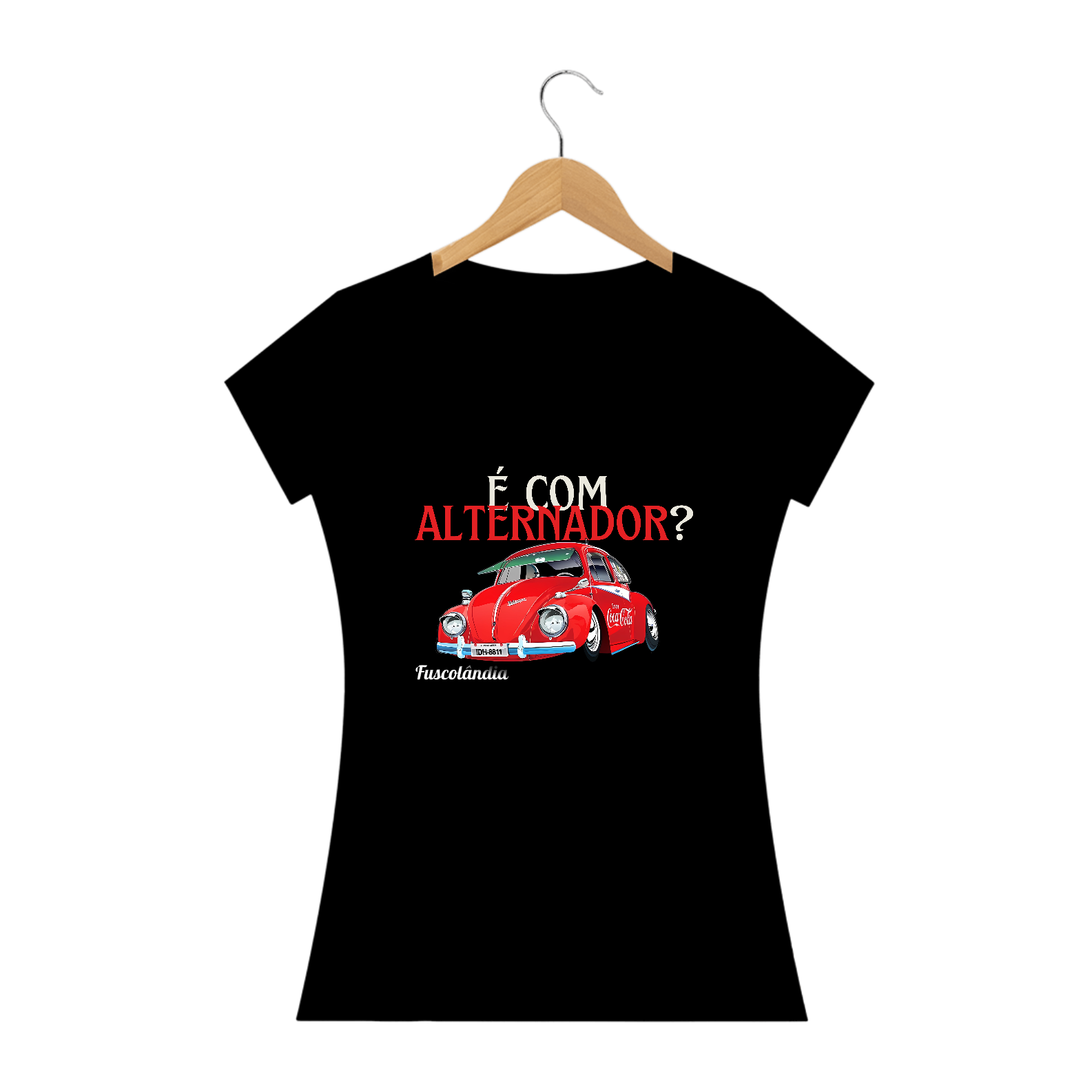 Camiseta Feminina Baby Long Prime - É Com Alternador? -  Preta - Est2