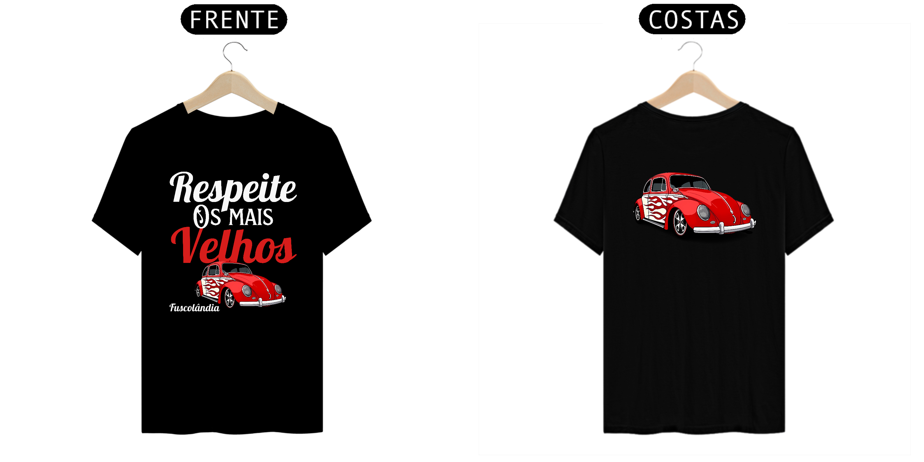 Camiseta Prime Masculina - Respeite Os Mais Velhos - Preta - Estampa Frente E Costas