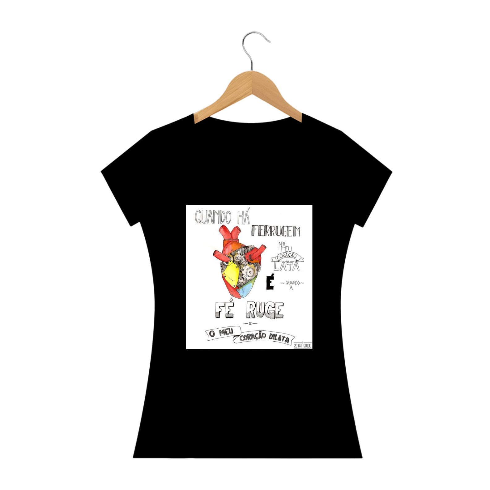 camiseta coração dilata feminina