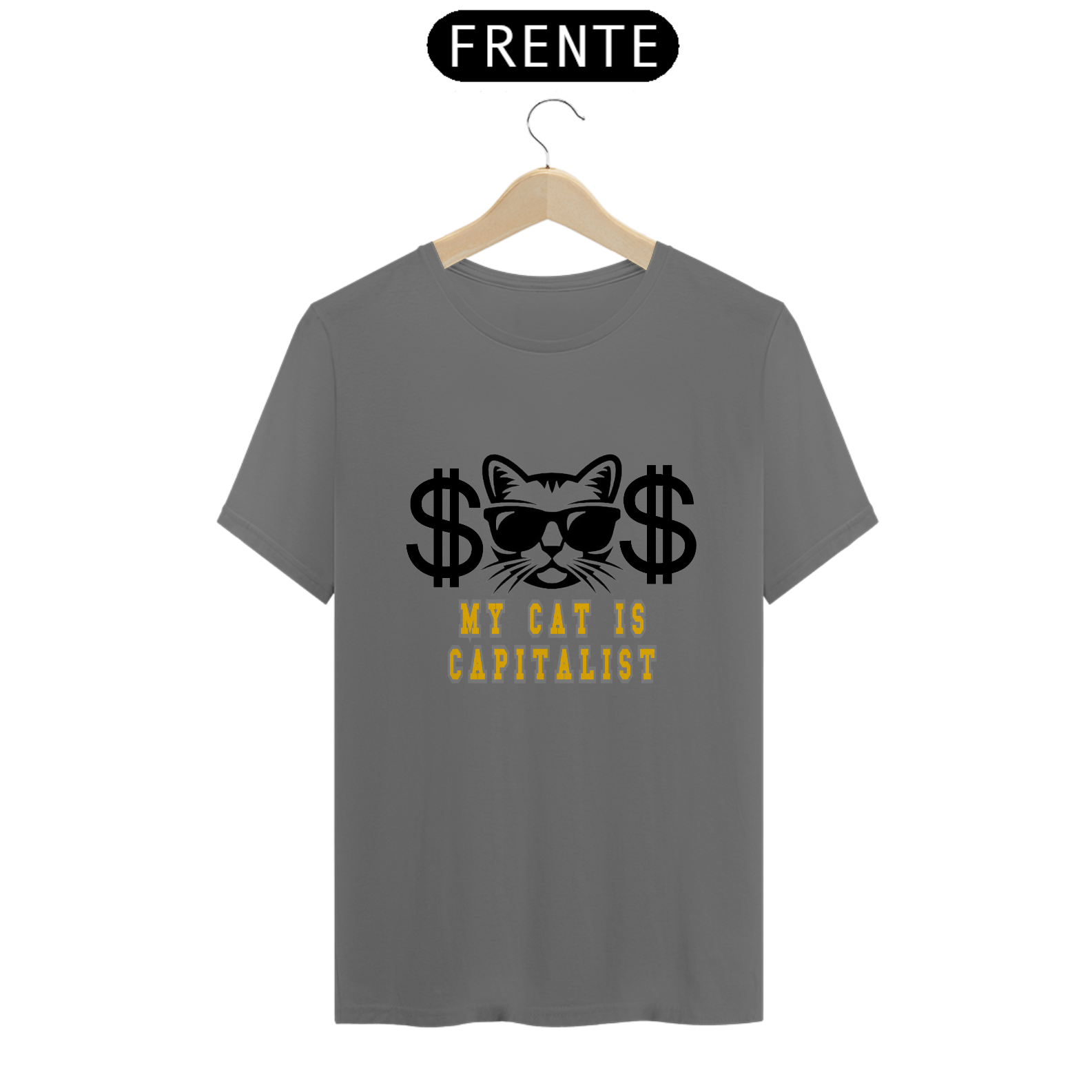 Camiseta gato capitalista