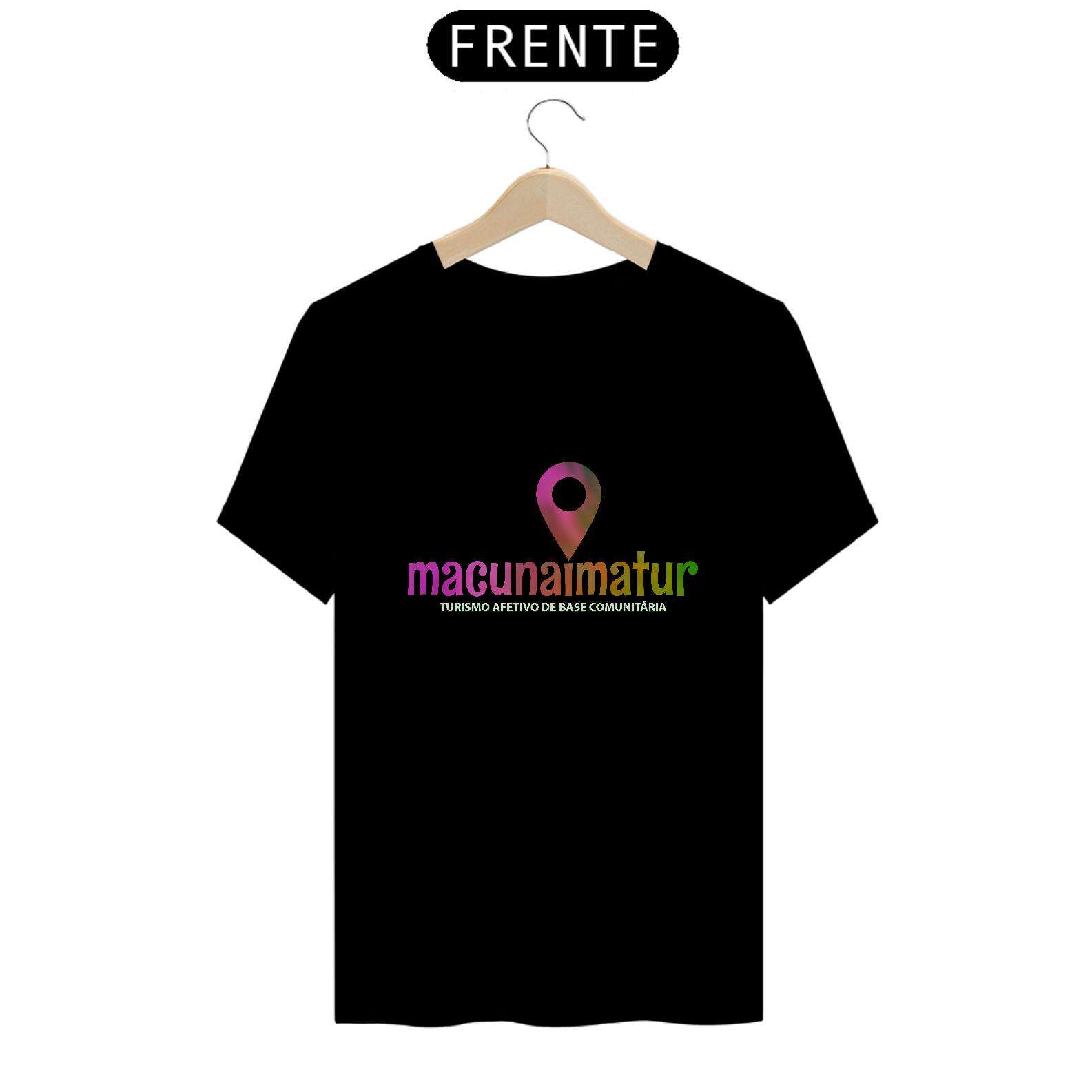 Nome do produto  Camiseta MacunaimaTur Escura - Turismo de Base Comunitária