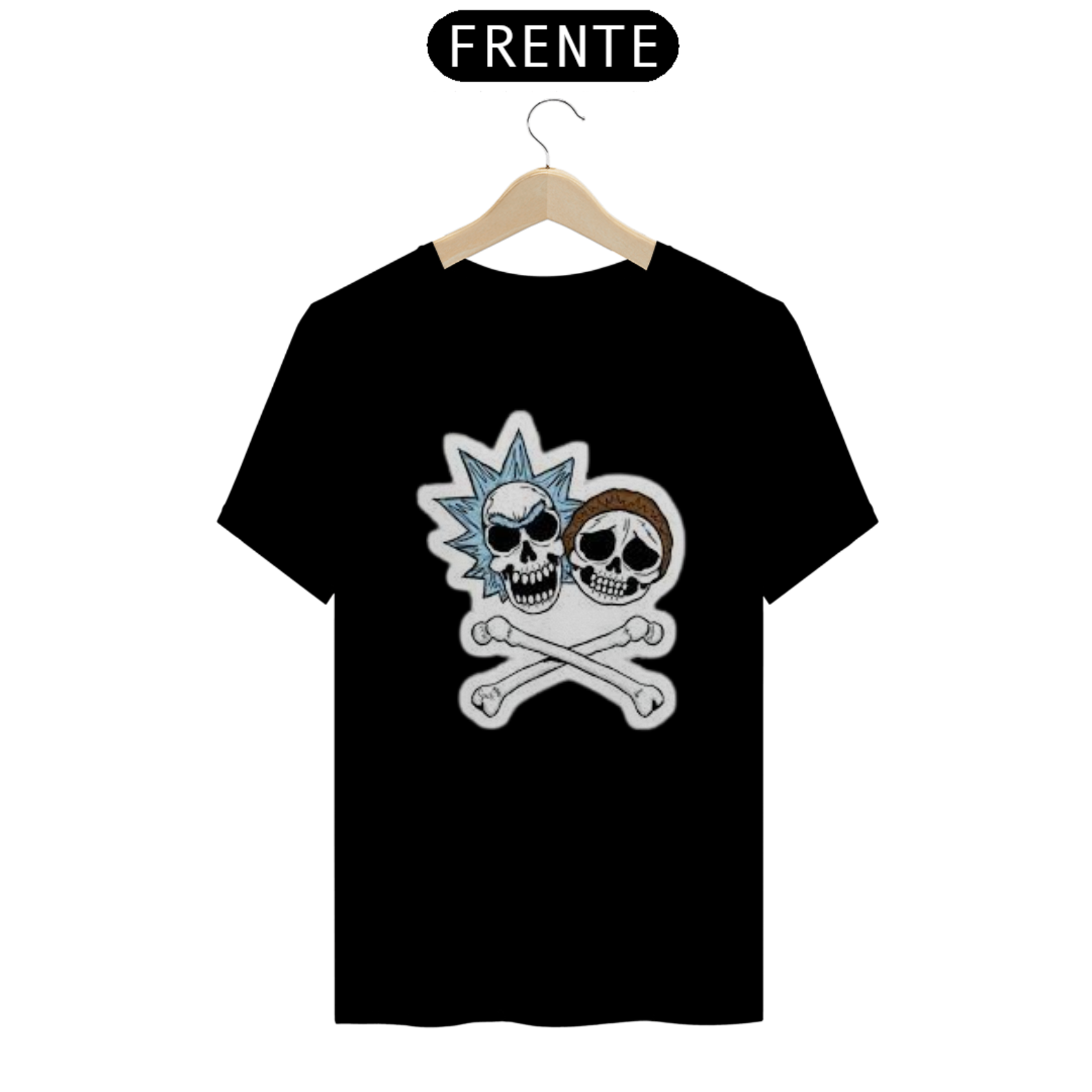 camisa Ricky and Morty equeleto