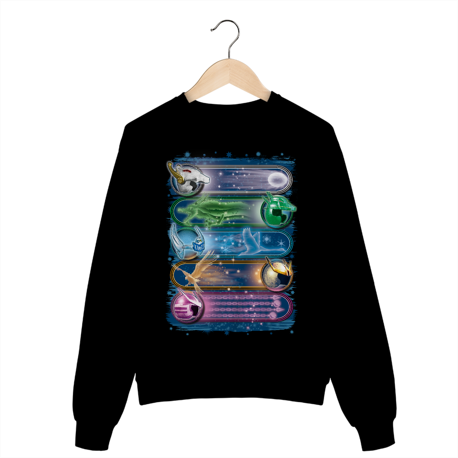 Moletom Cavaleiros do Zodíaco (Capacetes)