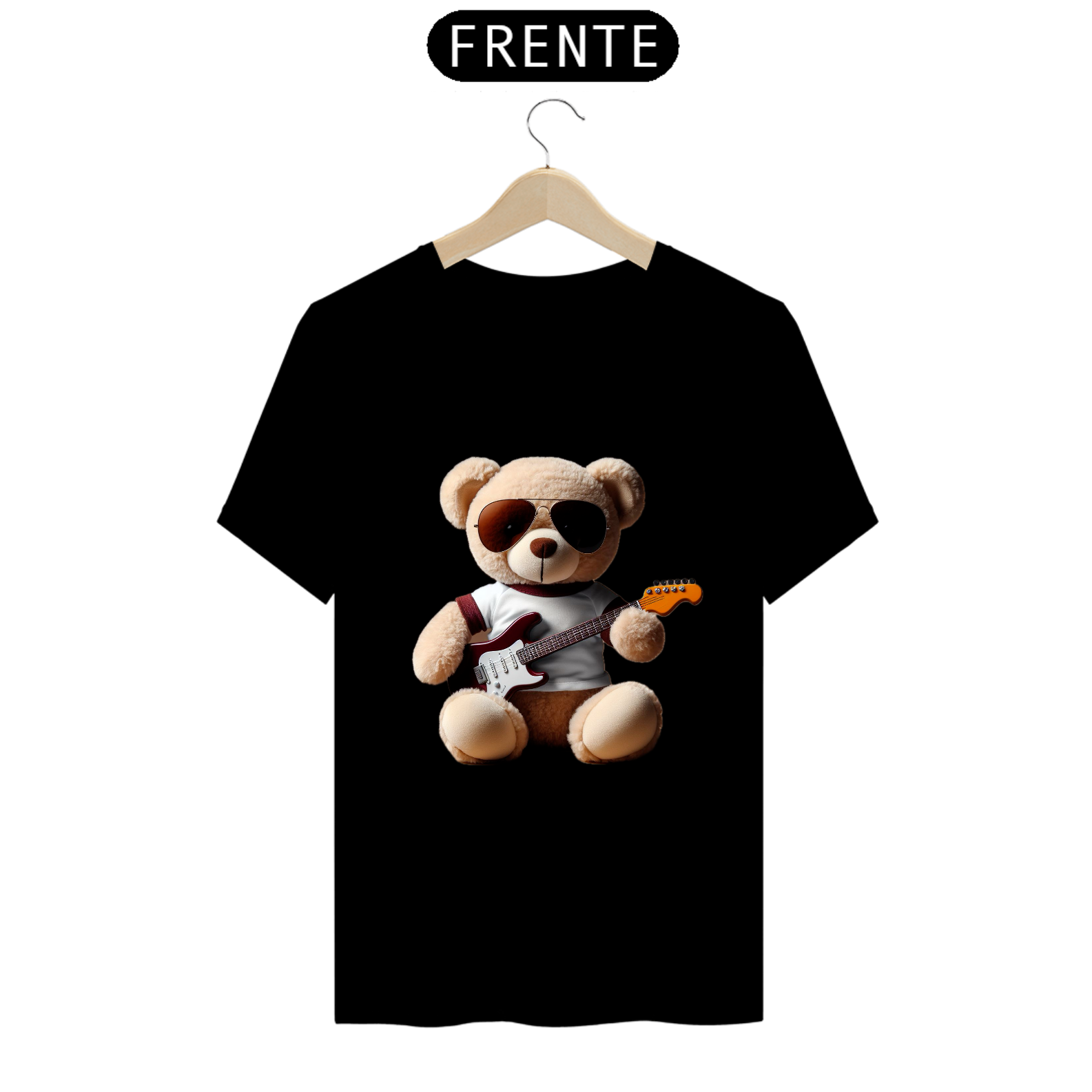 Nome do produto  Camiseta Ursinho Guitarra2