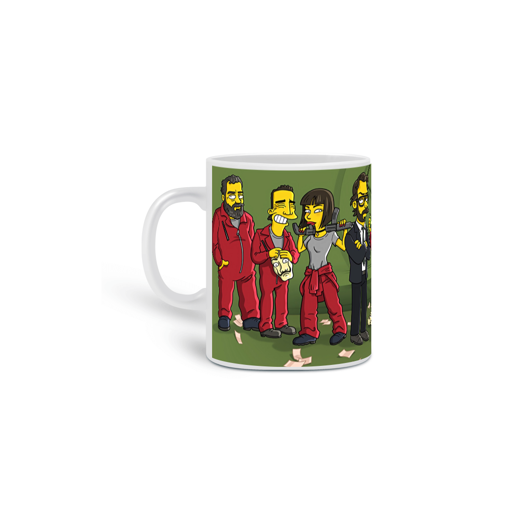 La Casa de Papel Versão Simpson | Caneca