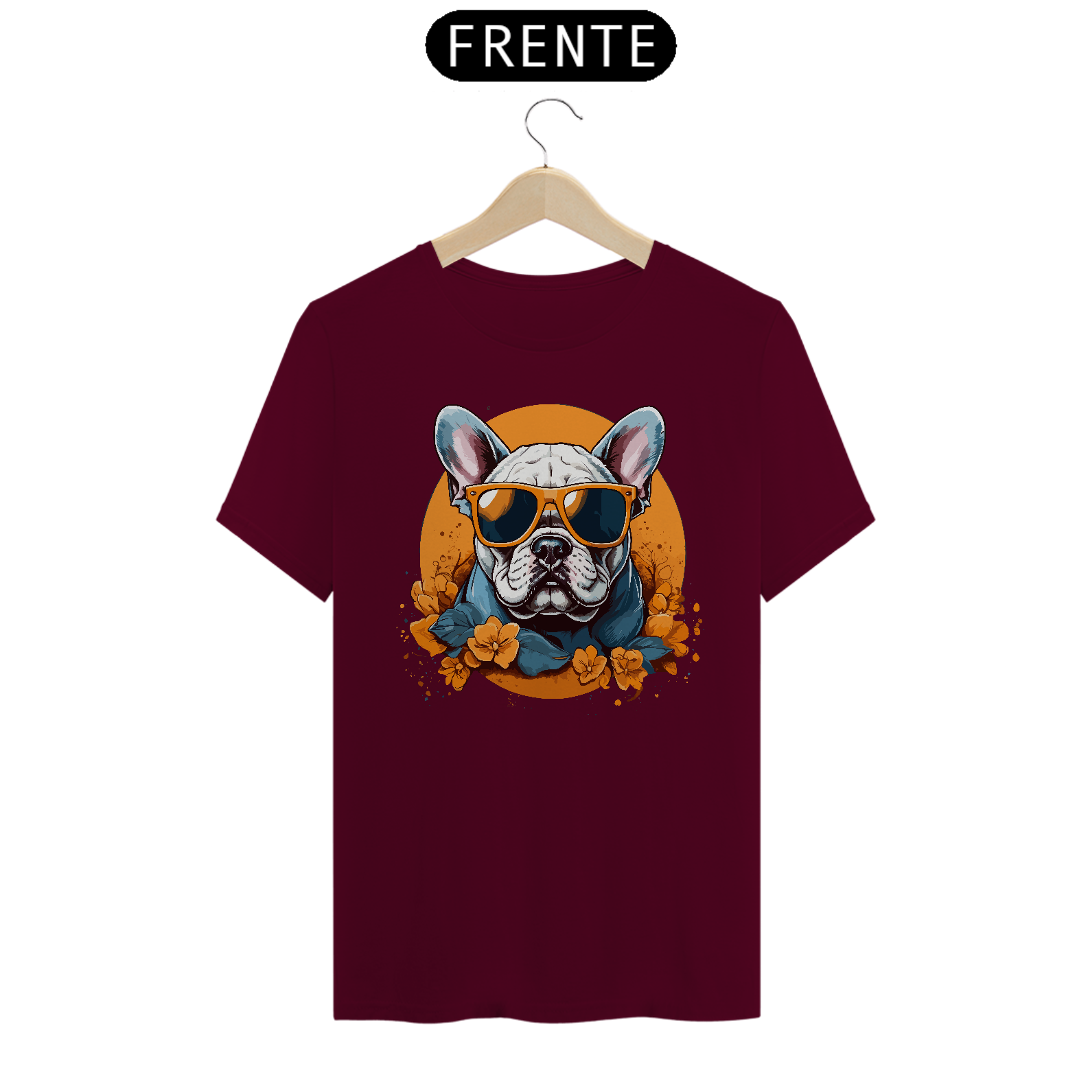Camiseta Bulldog de Óculos 