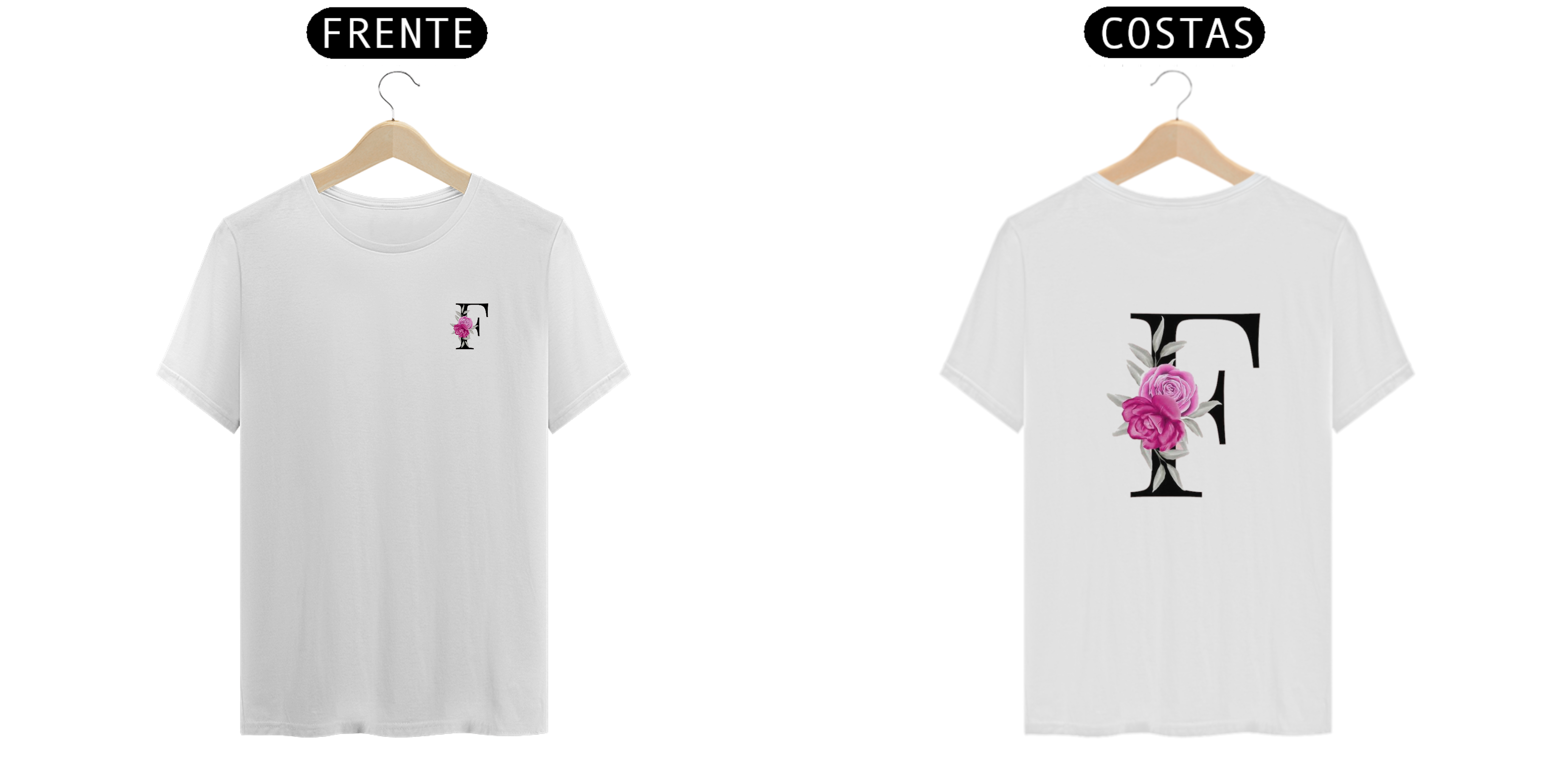 Nome do produto  Camisa T-Shirt Classic LETRA F/FLORAL
