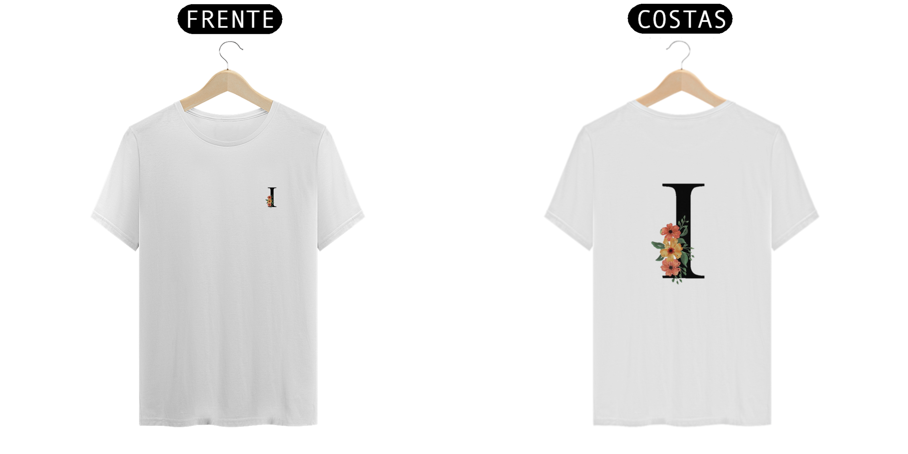 Nome do produto  Camisa T-Shirt Classic LETRA I /FLORAL