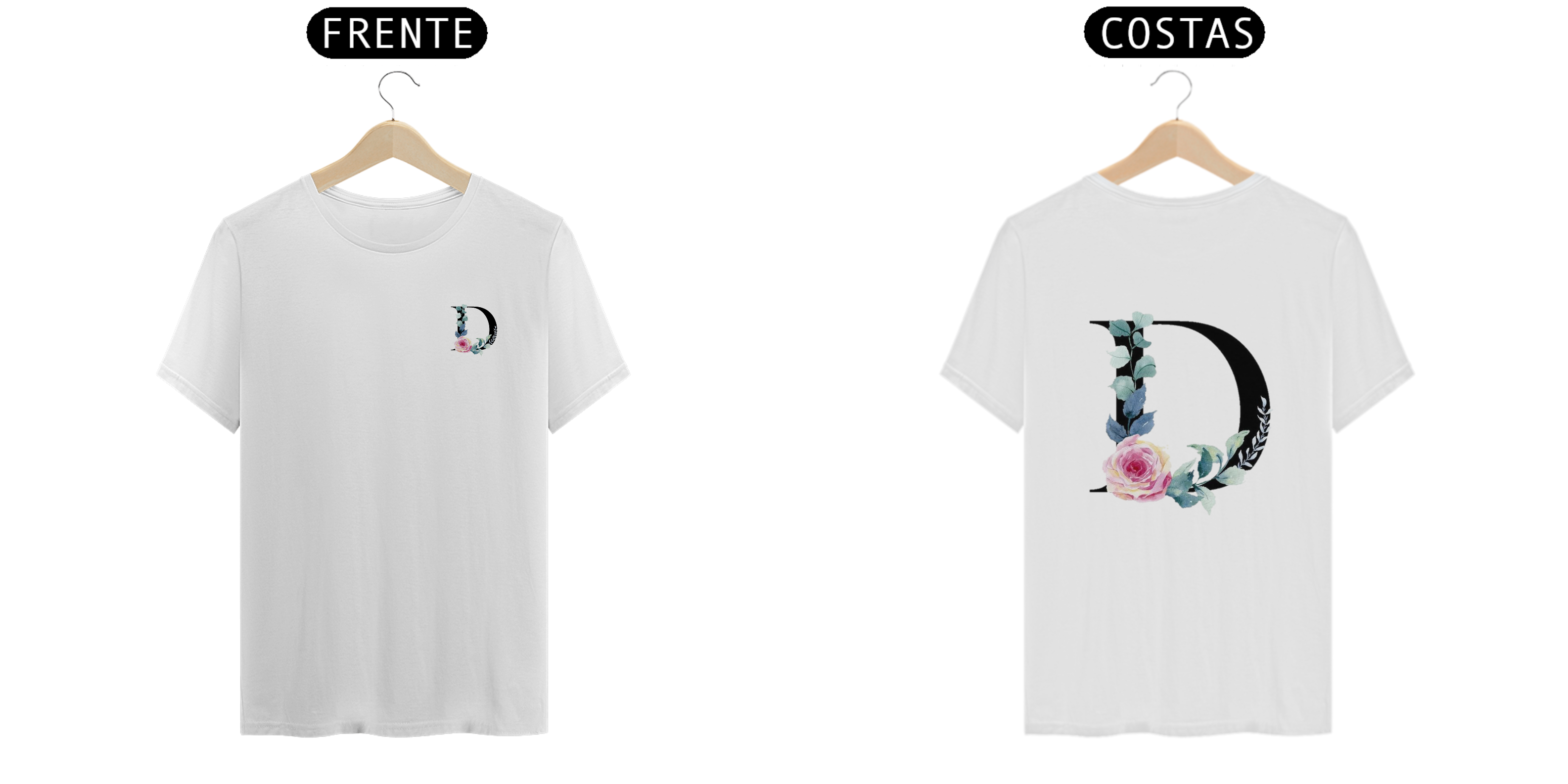 Nome do produto  Camisa T-Shirt Classic LETRA D/FLORAL