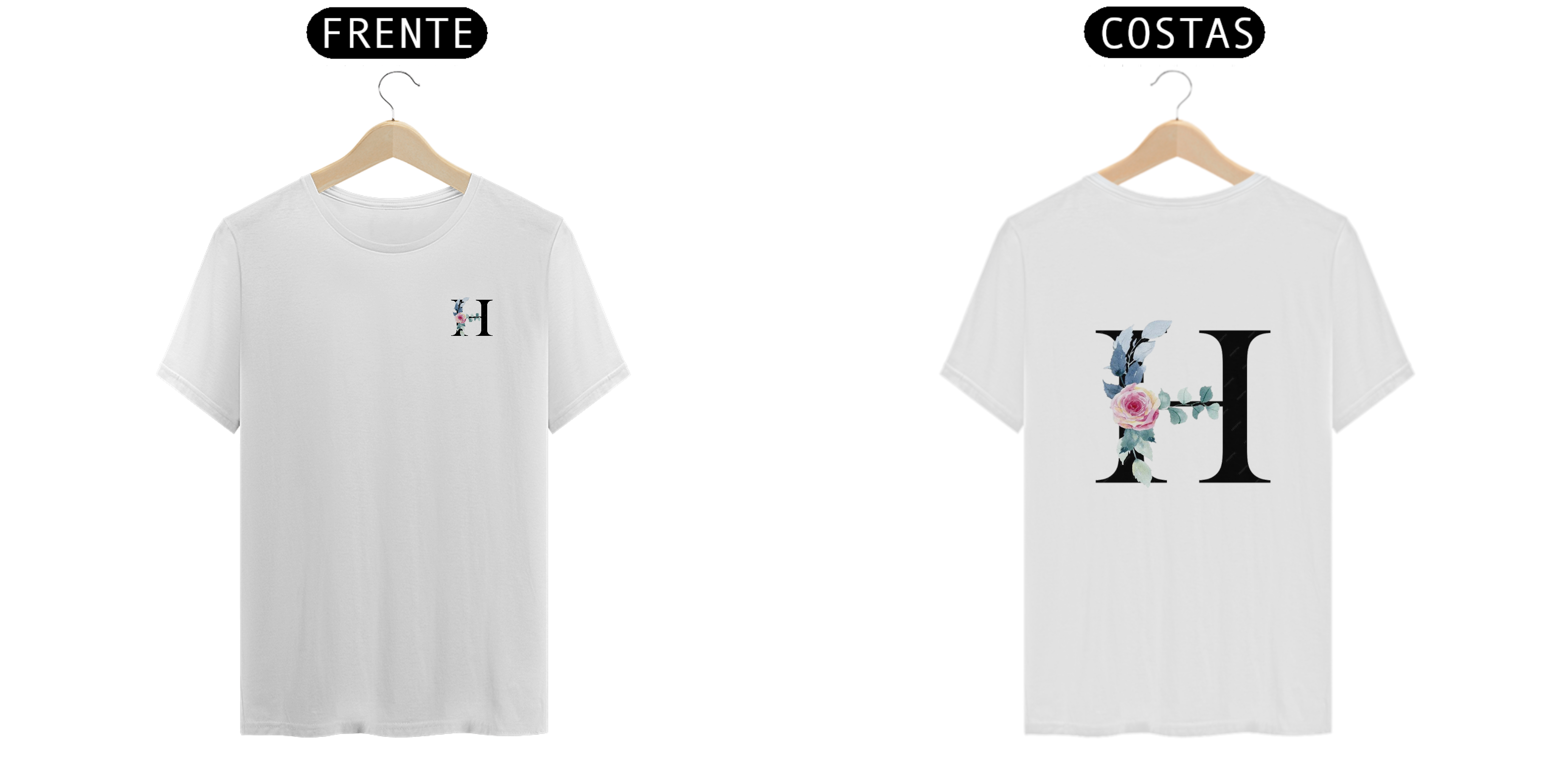 Nome do produto  Camisa T-Shirt Classic LETRA H/FLORAL