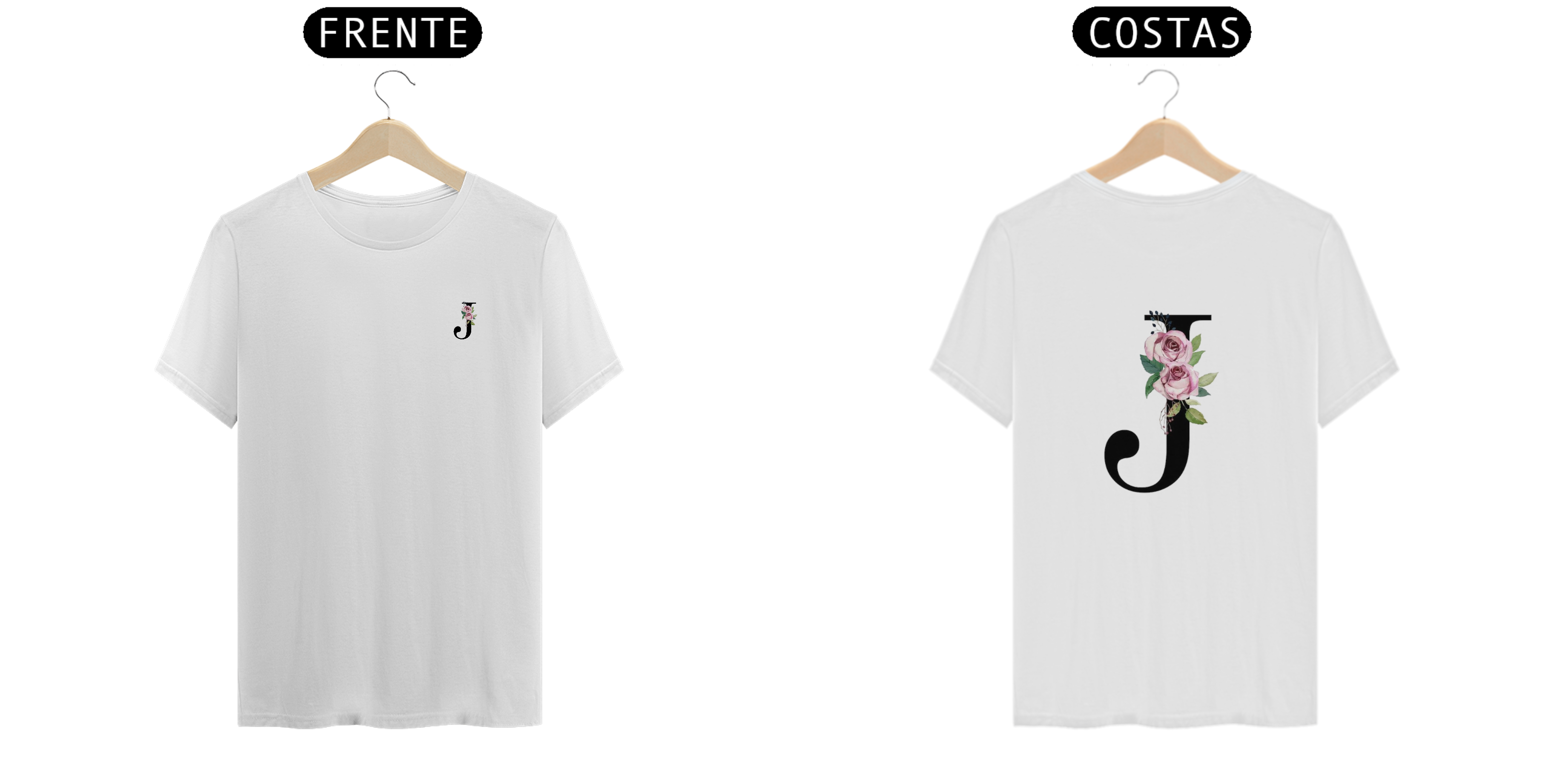 Nome do produto  Camisa T-Shirt Classic LETRA J/FLORAL