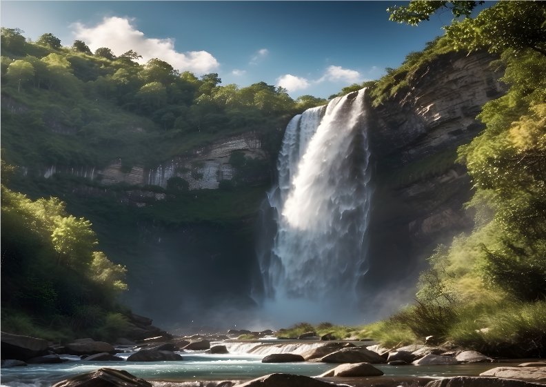 Pôster Cachoeira na natureza