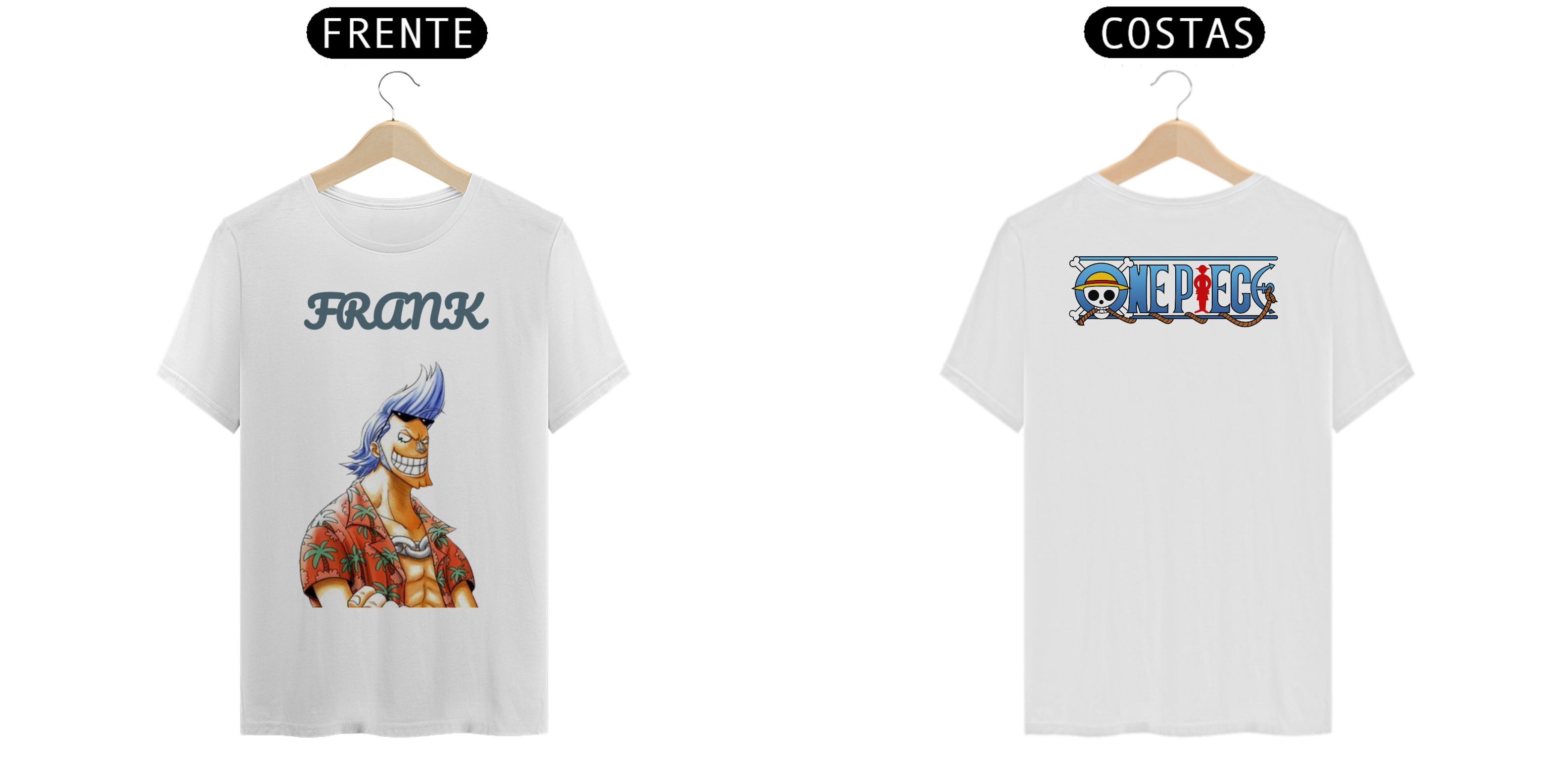 Nome do produto  Camisetas Com manga Masculina One Piece FRANK