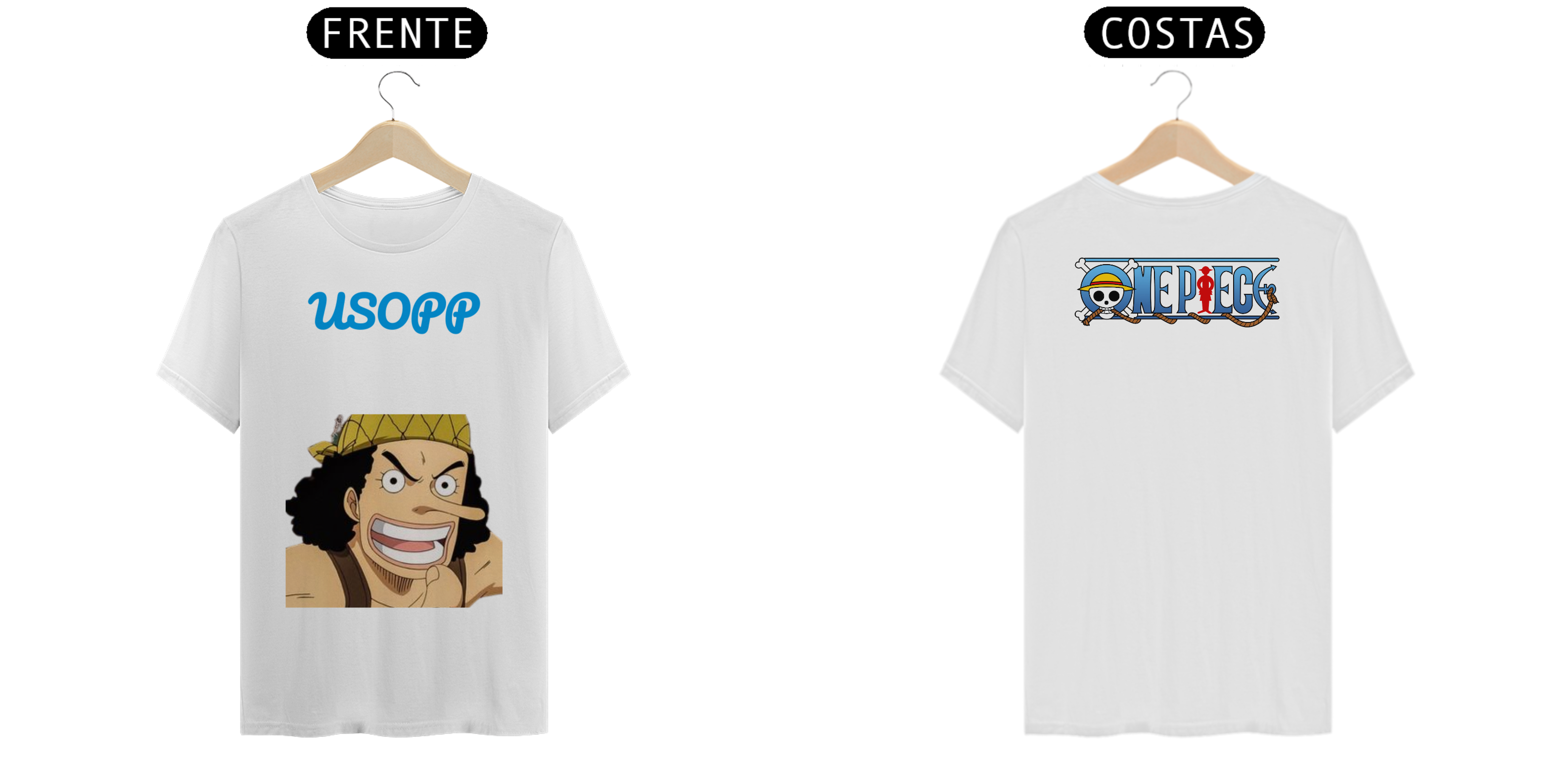 Camisetas Com Manga Masculina One Piece USOPP