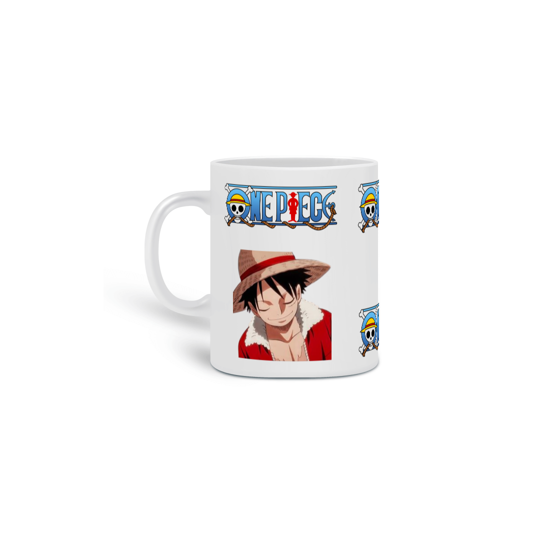 Nome do produto  Caneca Branca ONE PIECE Personagens Luffy e Zoro
