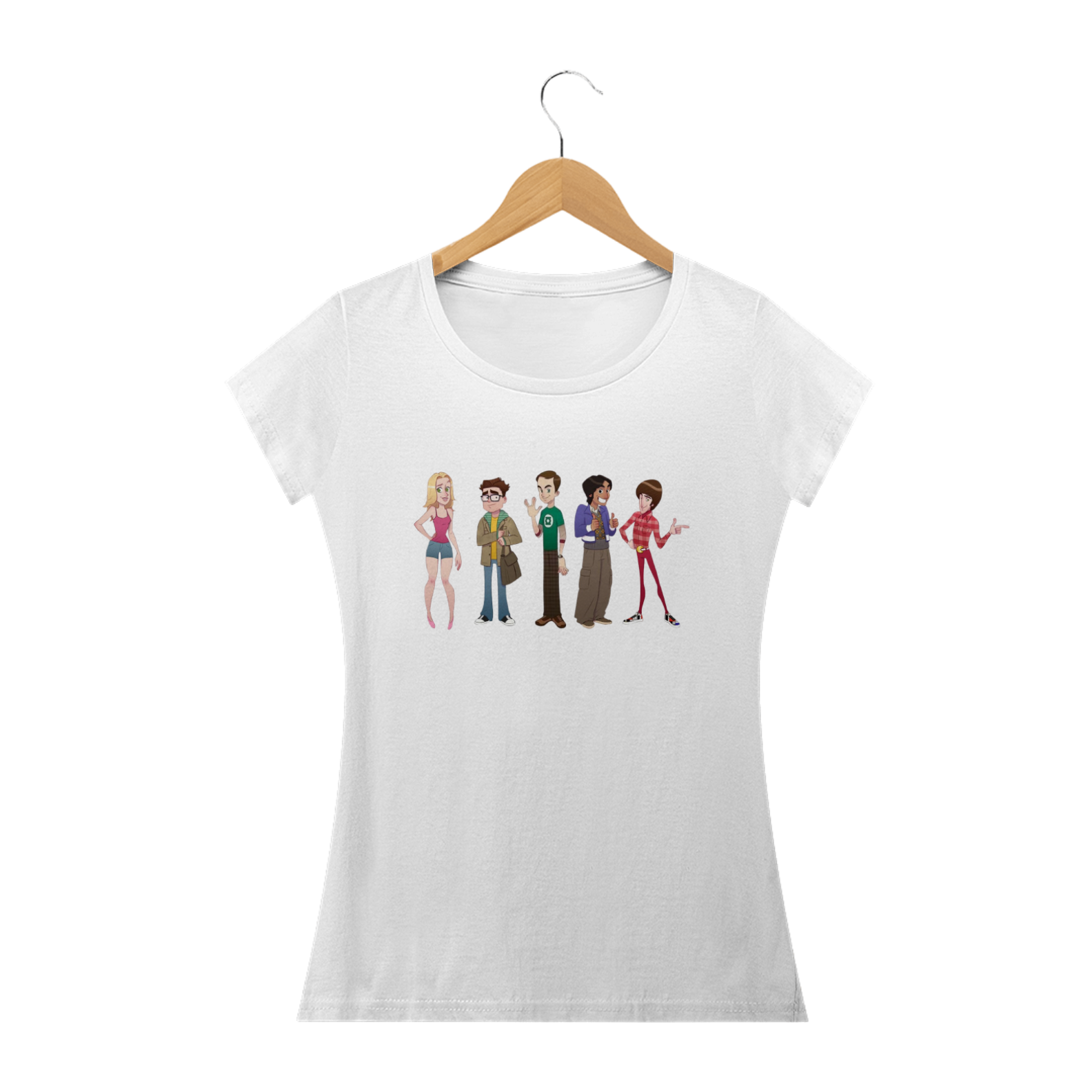 Camiseta Feminina - The Big Bang Theory (Elenco)