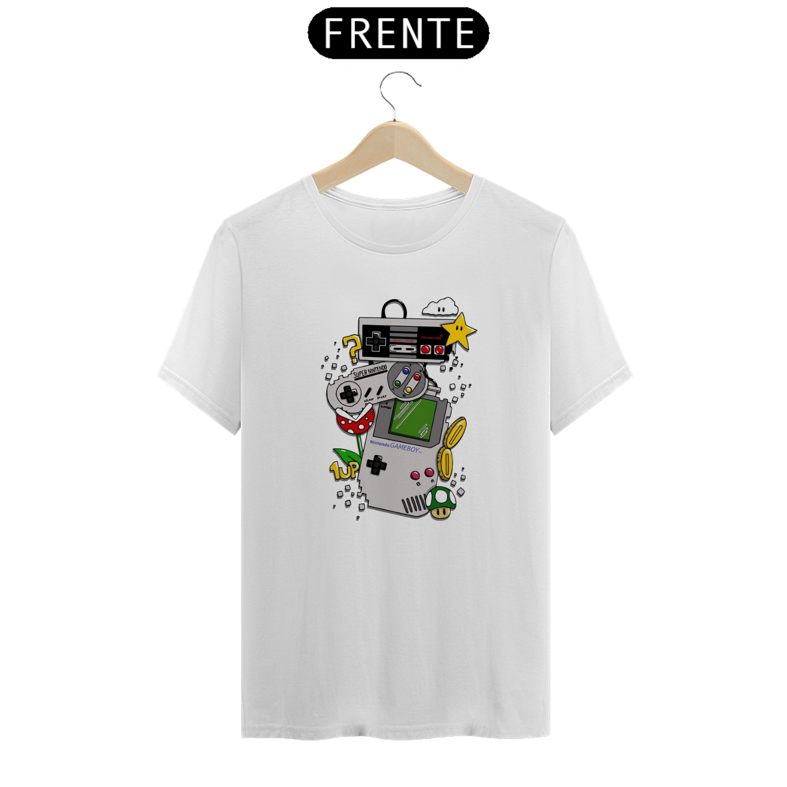 Camiseta Classica Gamer - Controles