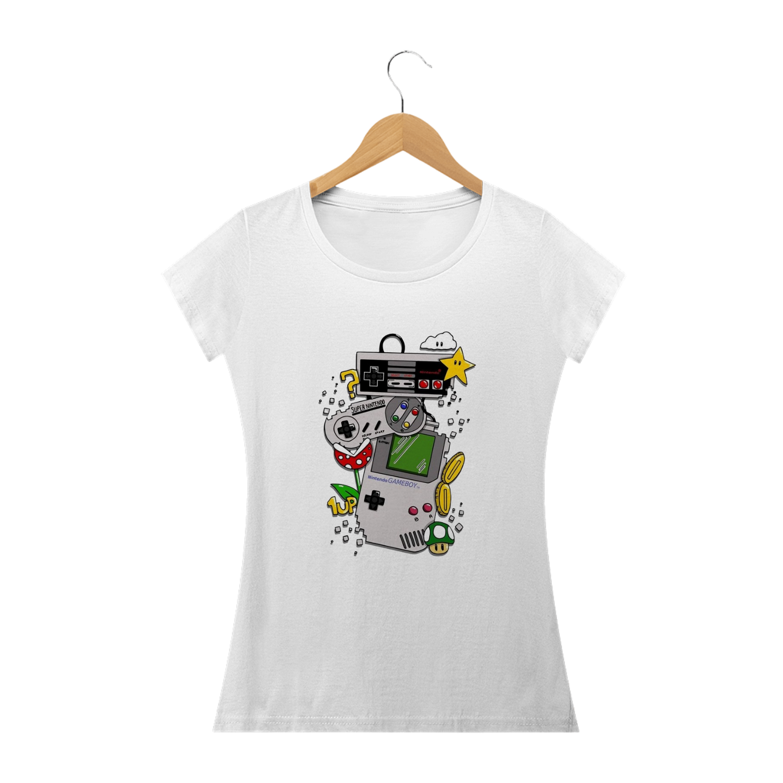 Camiseta Feminina Gamer - Controles