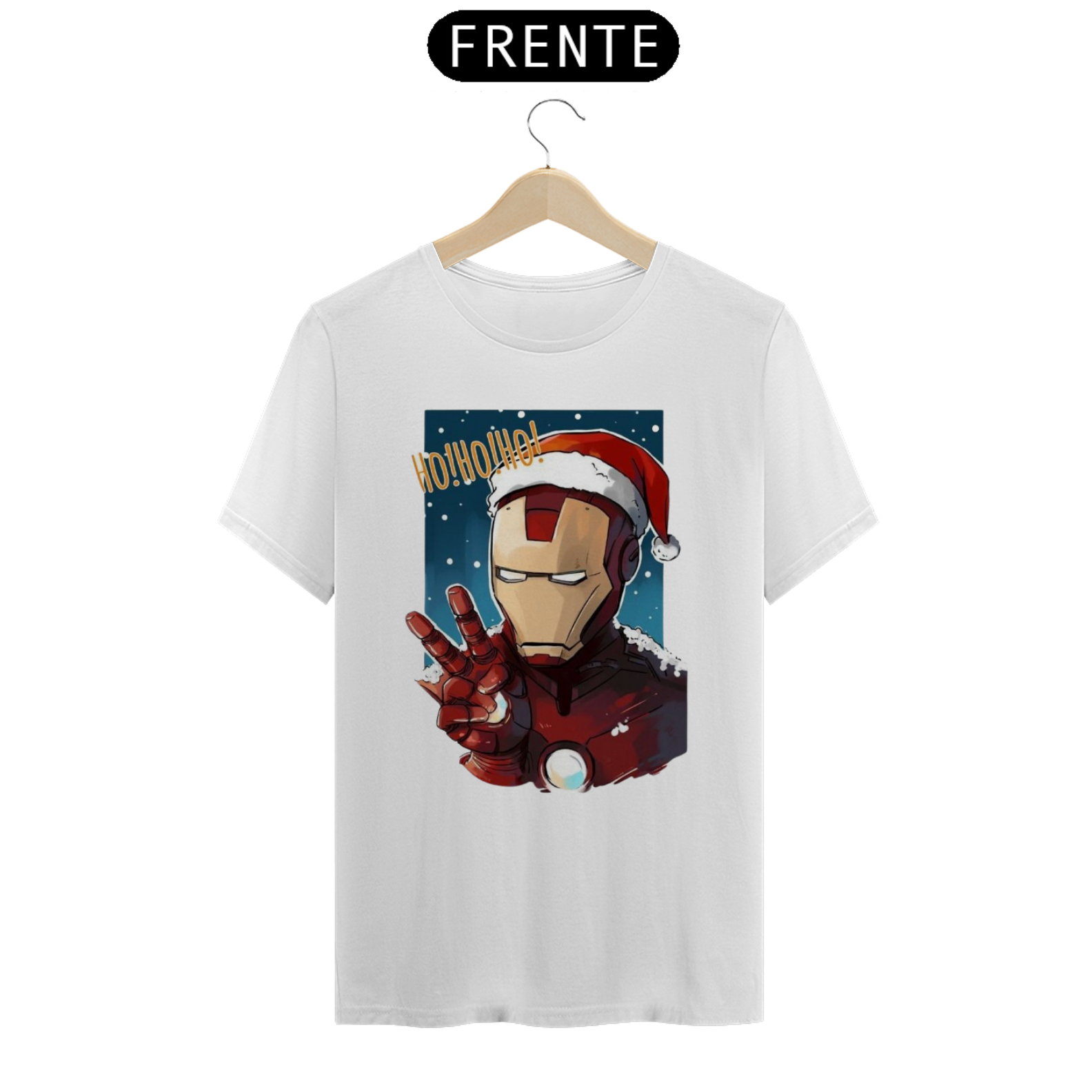 Camiseta Classica Natal - Homem de Ferro