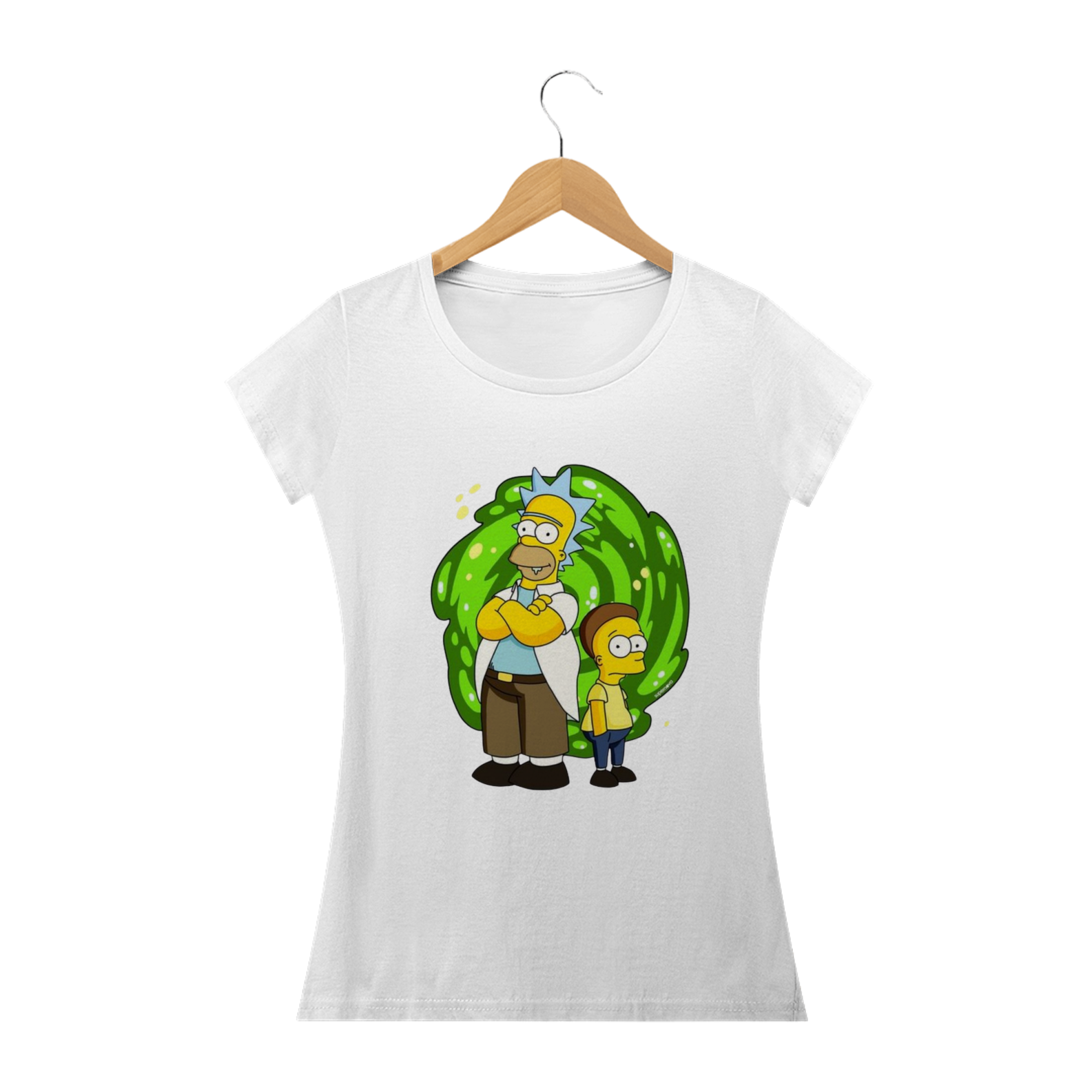 Camiseta Feminina Os Simpsons - Homer and Bart