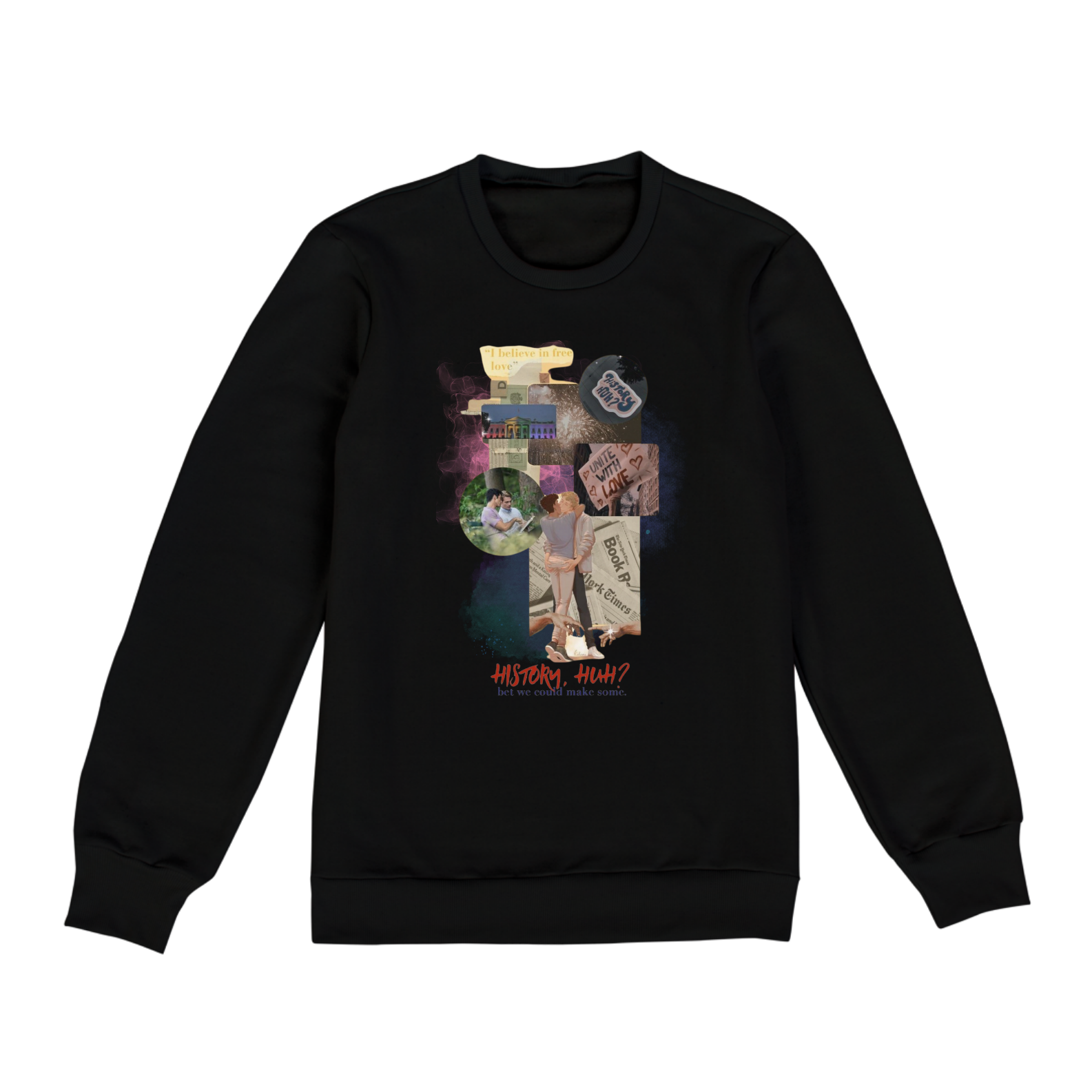 Moletom Vermelho Branco e Sangue azul  - HUH?