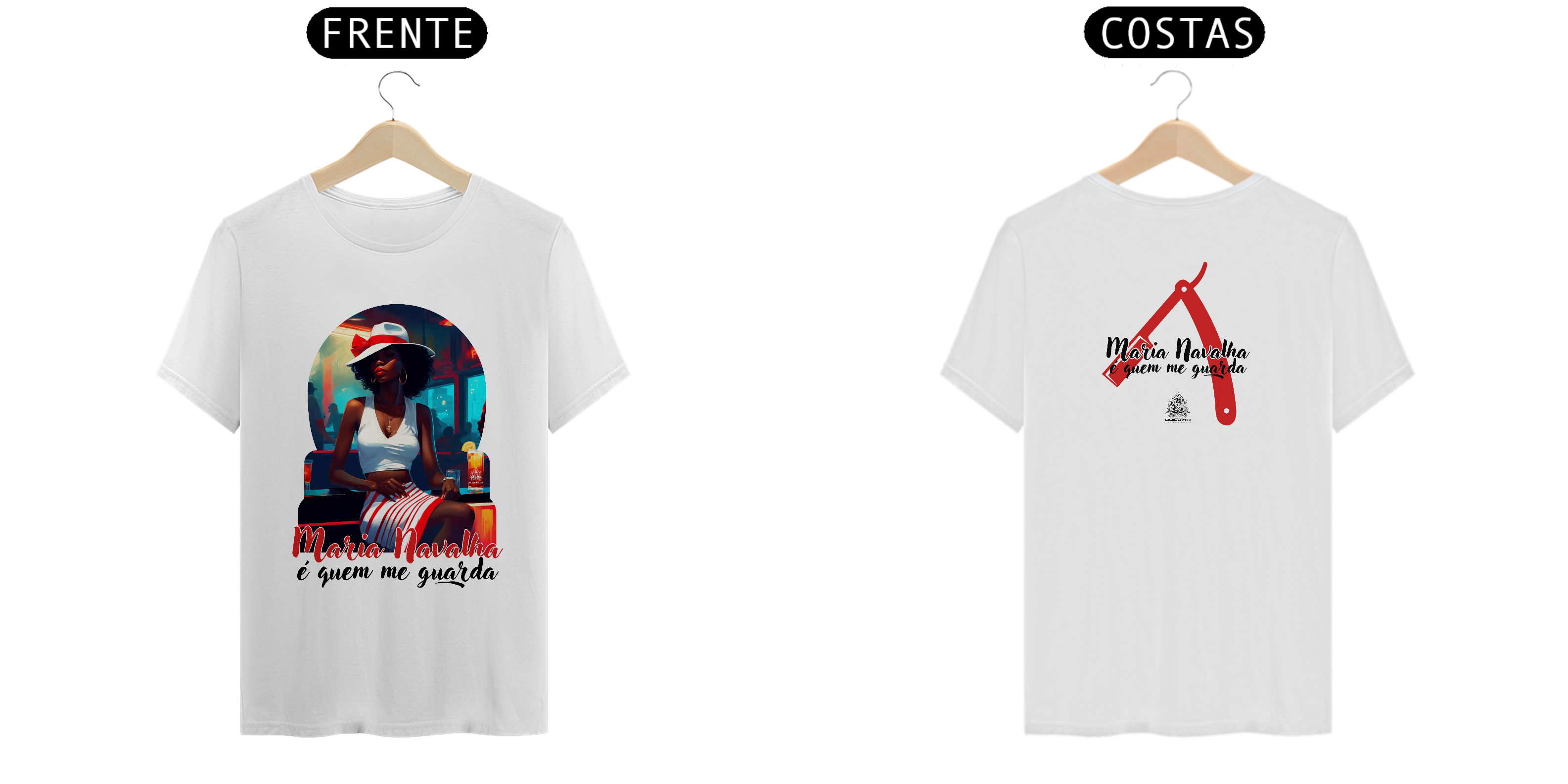 Camiseta Maria Navalha - Modelo 1 (BRANCO)