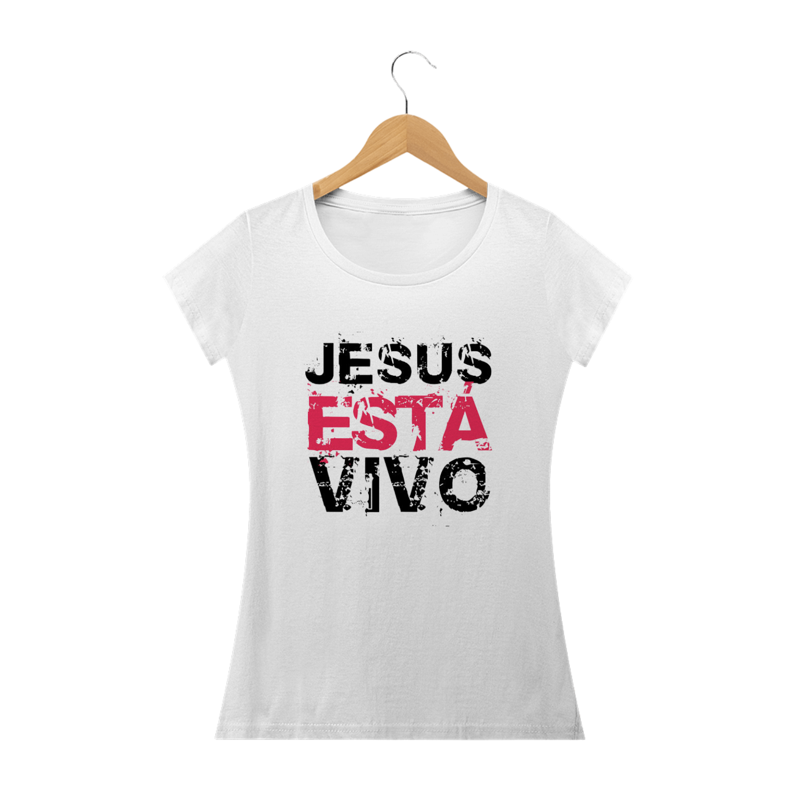 CAMISA FEMININA JESUS ESTÁ VIVO