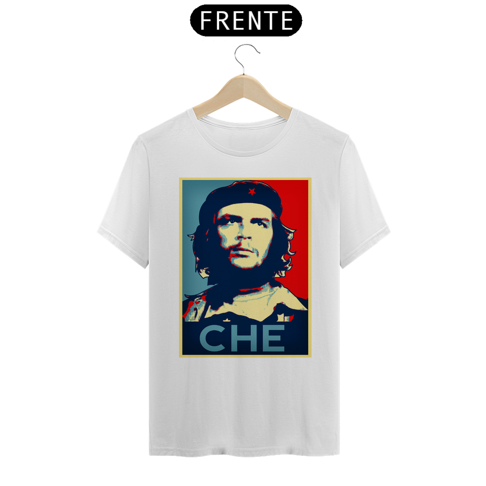 T-SHIRT CHE ESTAMPA AZUL E VERMELHA